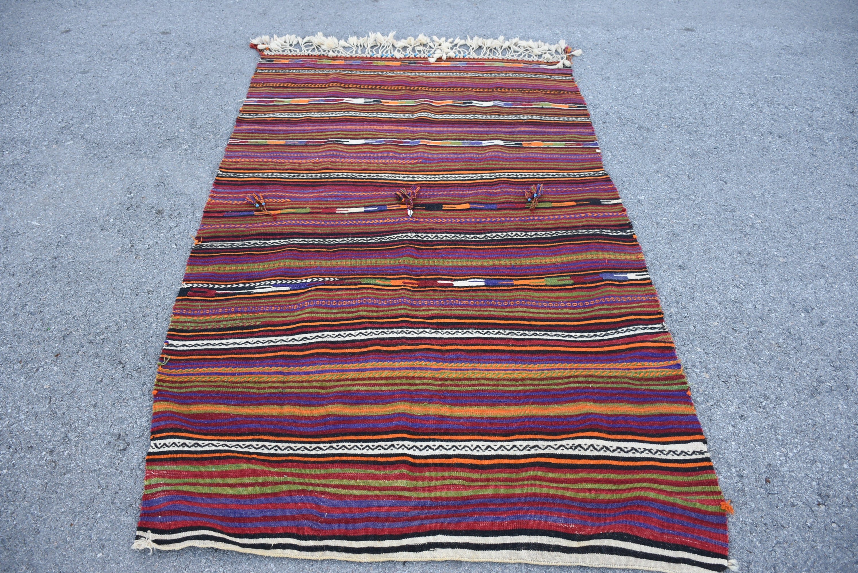 Indoor Rugs, Purple Antique Rug, Turkish Rug, Oushak Rug, Vintage Rugs, Kilim, 4.1x6.6 ft Area Rug, Rugs for Indoor, Home Decor Rug