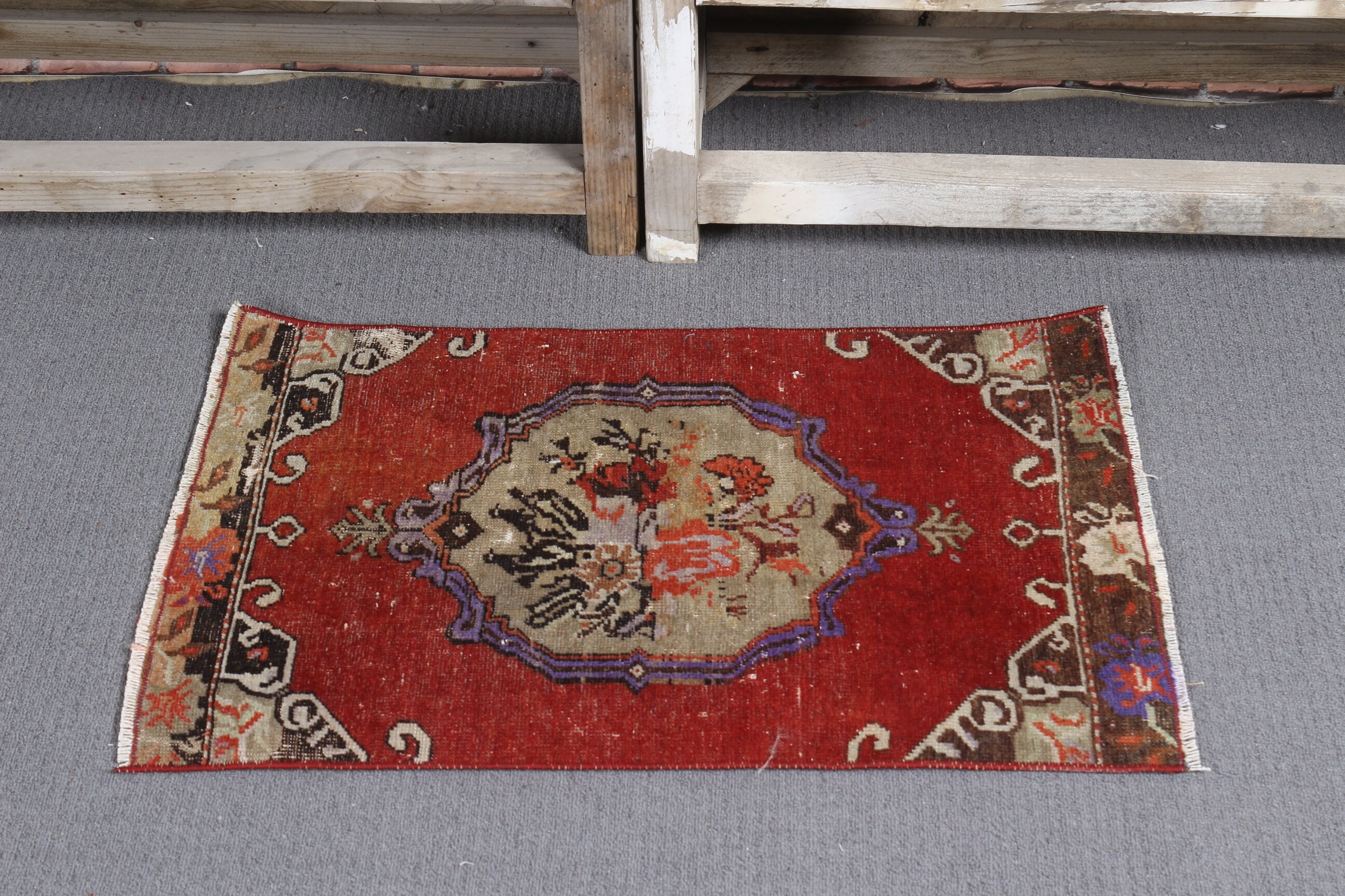 Door Mat Rugs, Vintage Rugs, Red Anatolian Rugs, Cool Rug, Turkish Rugs, 1.5x2.4 ft Small Rugs, Wall Hanging Rug, Home Decor Rug, Cute Rugs