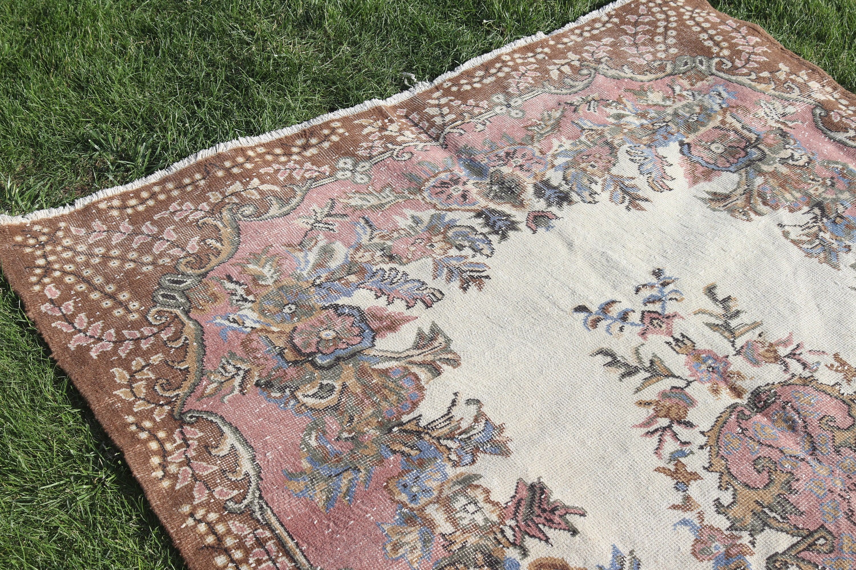 5.7x10 ft Büyük Halılar, Türk Halısı, Anadolu Halısı, Pembe Ev Dekor Halıları, Aztek Halısı, Büyük Oushak Halısı, Büyük Boho Halıları, Vintage Halı, Havalı Halı