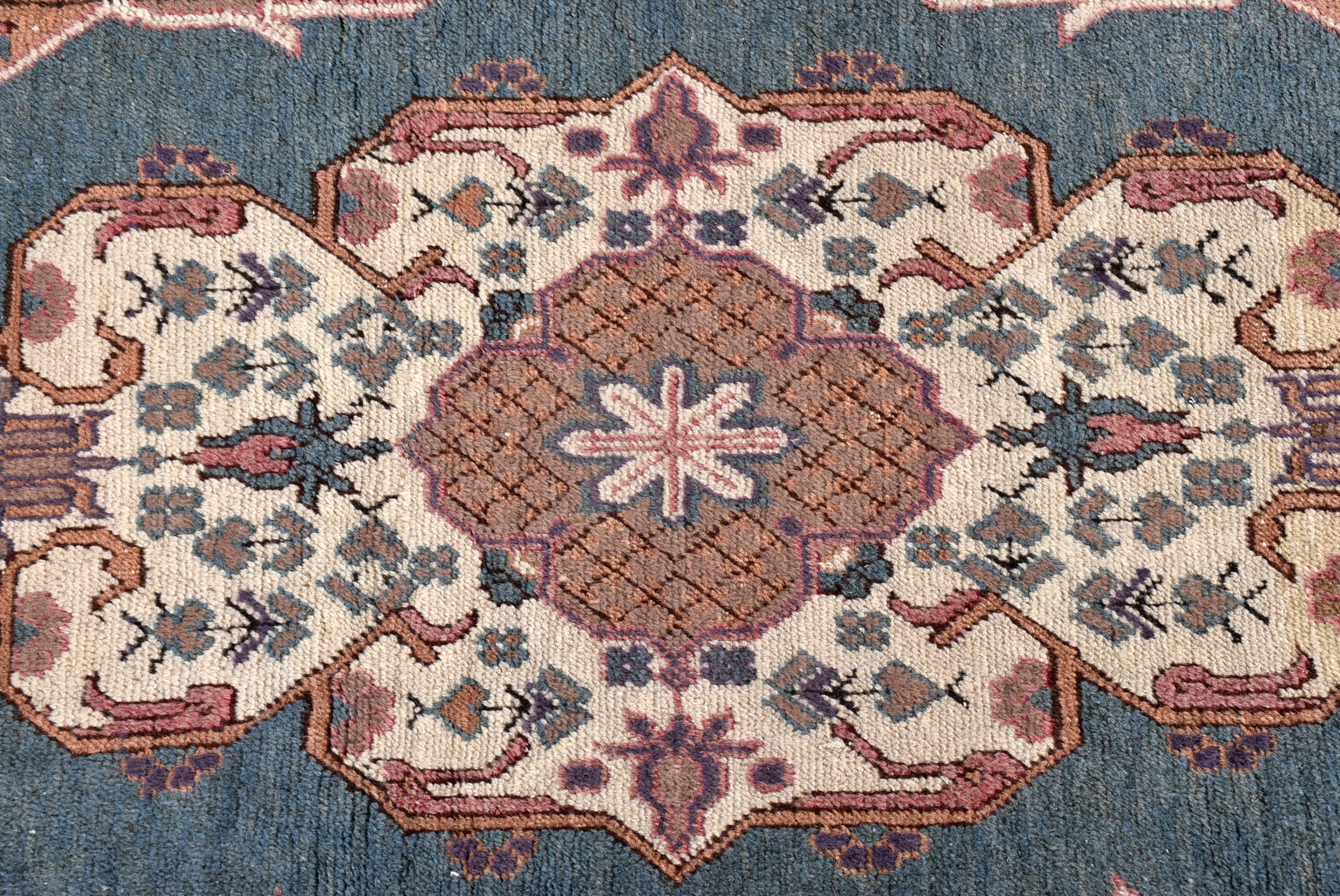 Blue Oriental Rugs, Turkish Rug, Kitchen Rugs, Bedroom Rugs, Boho Accent Rugs, Vintage Rugs, 2.7x5.6 ft Accent Rugs, Rugs for Entry