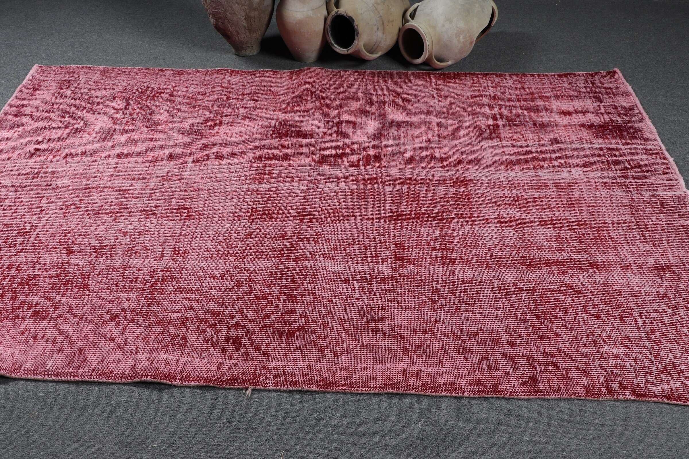 Vintage Rug, 4.8x8.1 ft Area Rug, Pink Oushak Rugs, Living Room Rugs, Home Decor Rug, Floor Rug, Rugs for Kitchen, Turkish Rug, Boho Rug