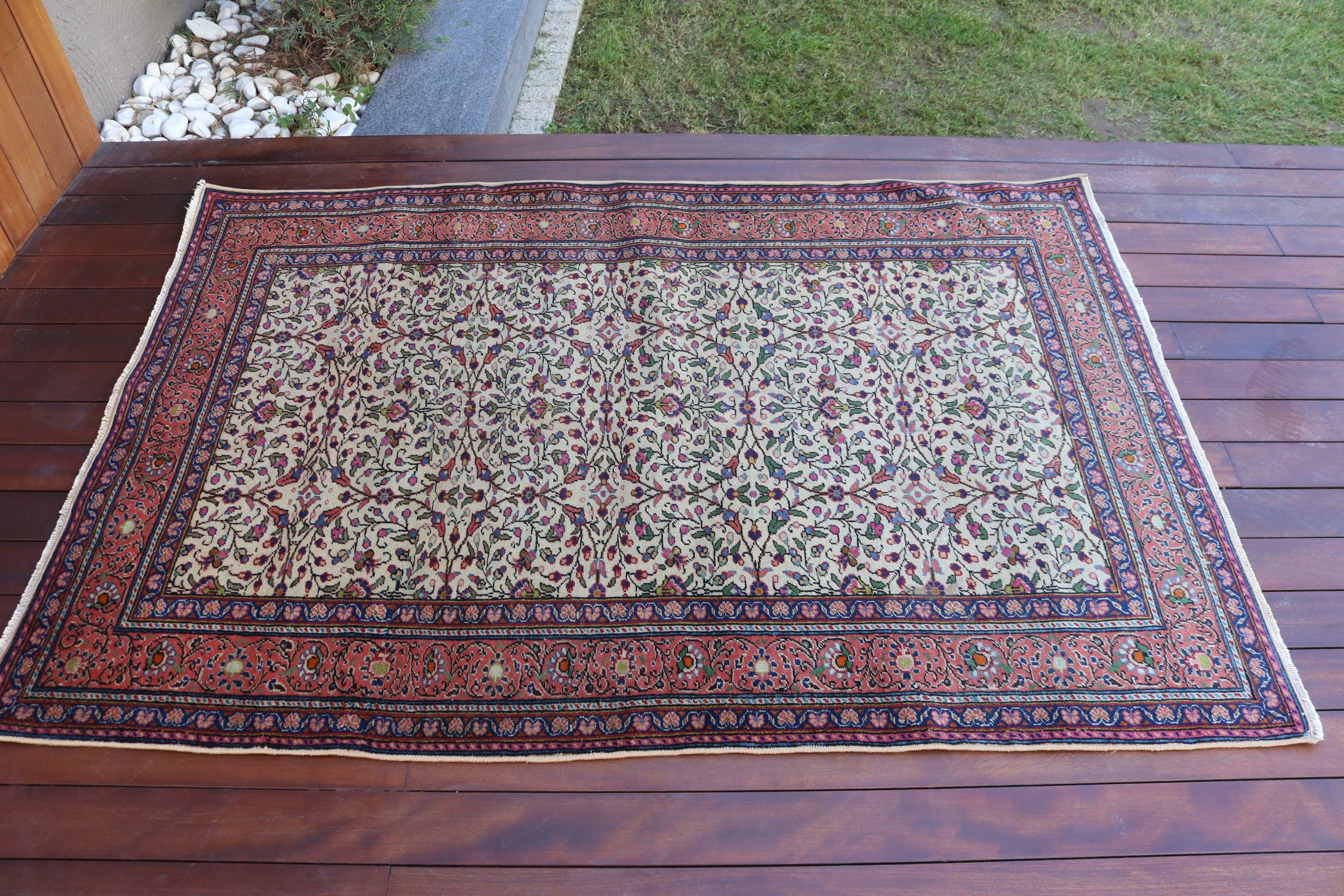 Boho Halıları, 3,9x5,6 ft Aksan Halısı, Vintage Vurgulu Halılar, Giriş Halıları, Bej Düz Dokuma Halı, Yatak Odası Halısı, Vintage Halı, Türk Halısı