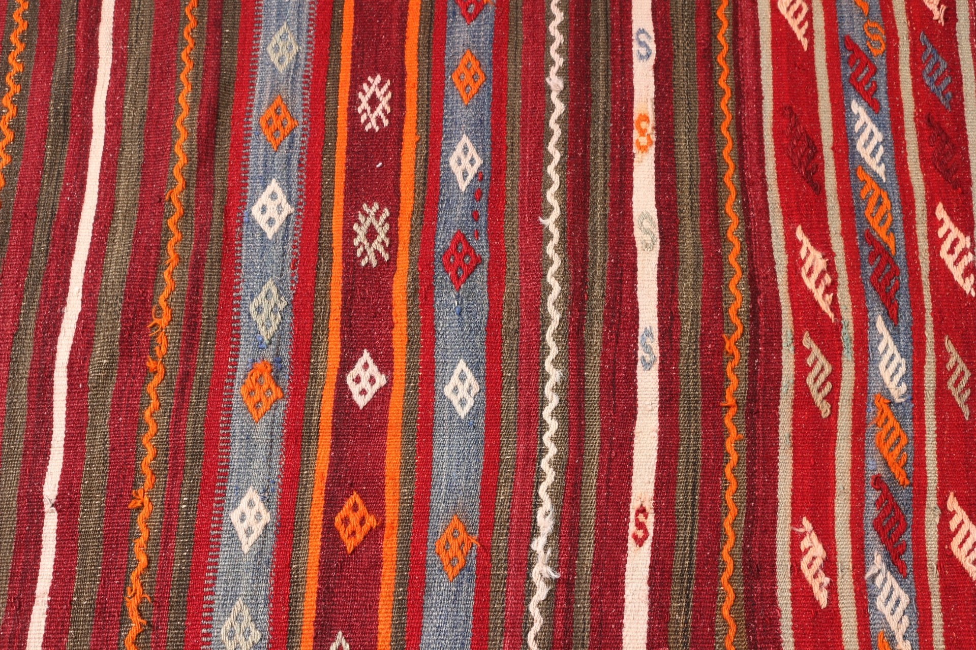 Türk Kilim, 87x264 cm Yolluk Kilim, Mutfak Kilim, Merdiven Kilim, Mutfak Kilim, Antik Kilim, Yolluk Kilim, Kırmızı Ev dekoru Kilim