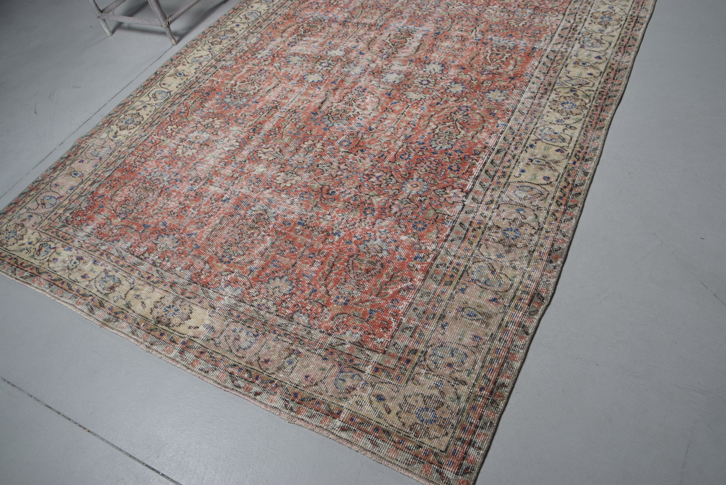 Oturma Odası Halısı, Türk Halıları, Fas Halısı, Kırmızı Mutfak Halıları, Yemek Odası Halısı, Vintage Halı, Anadolu Halıları, 6.4x10.2 ft Büyük Halılar