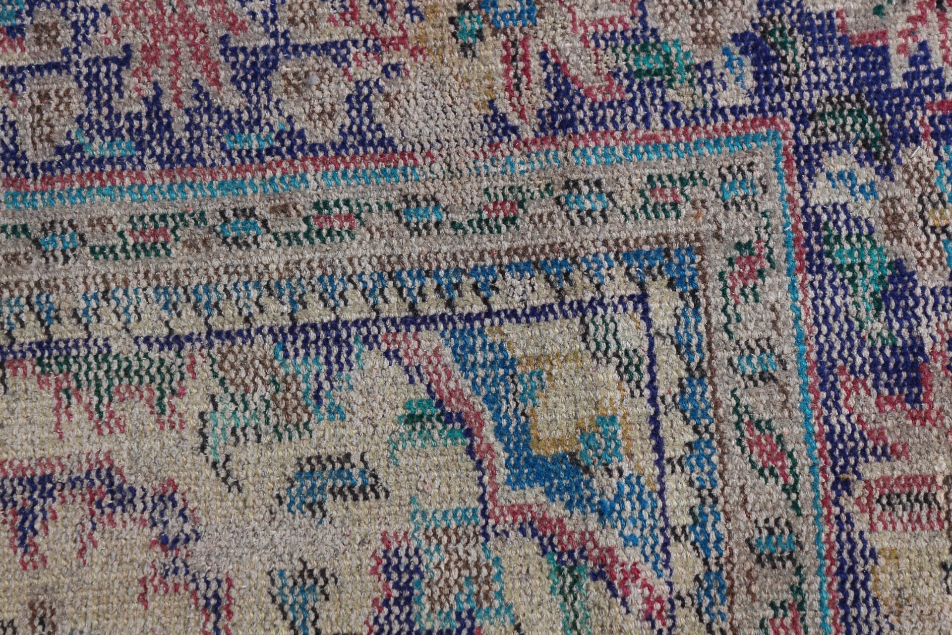 Wool Rugs, Nursery Rug, Vintage Rugs, Rugs for Car Mat, Turkish Rug, Door Mat Rug, 2.5x1.5 ft Small Rugs, Antique Rug, Blue Kitchen Rugs