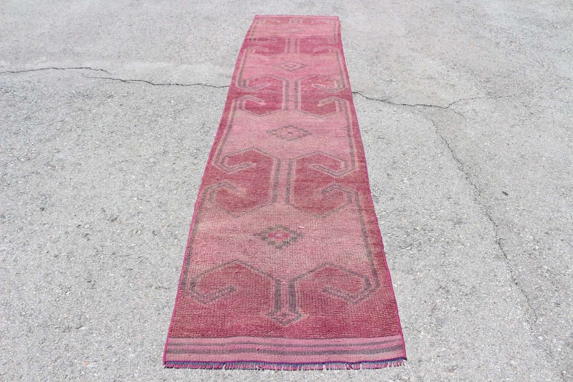 Moroccan Rugs, Floor Rug, 2.6x11.4 ft Runner Rug, Vintage Rugs, Tribal Rugs, Corridor Rug, Rugs for Runner, Pink Cool Rugs, Turkish Rugs