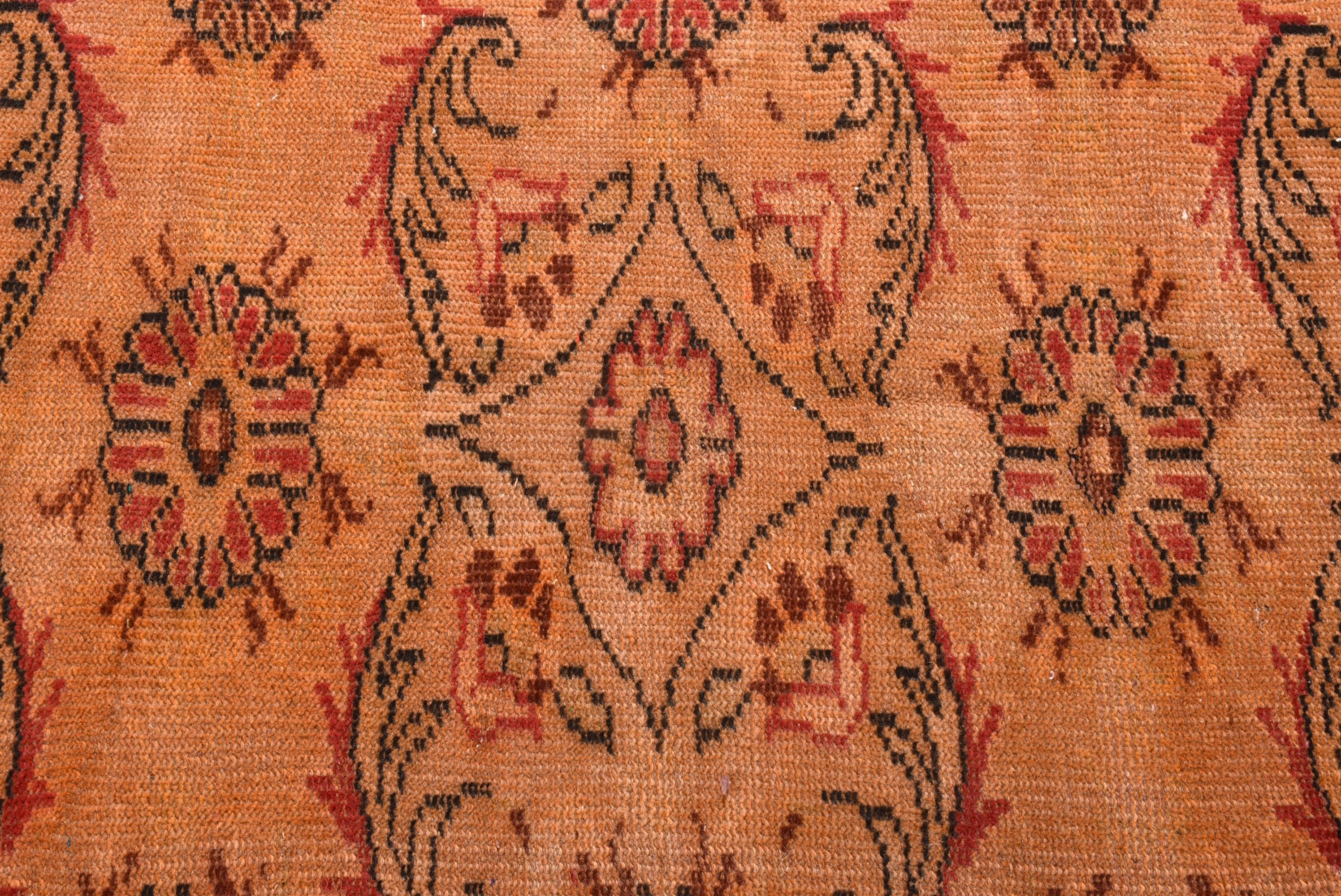 Floor Rug, Handwoven Rug, Turkish Rugs, Bedroom Rugs, Salon Rugs, Aesthetic Rug, 5.8x8.6 ft Large Rug, Vintage Rugs, Orange Statement Rugs