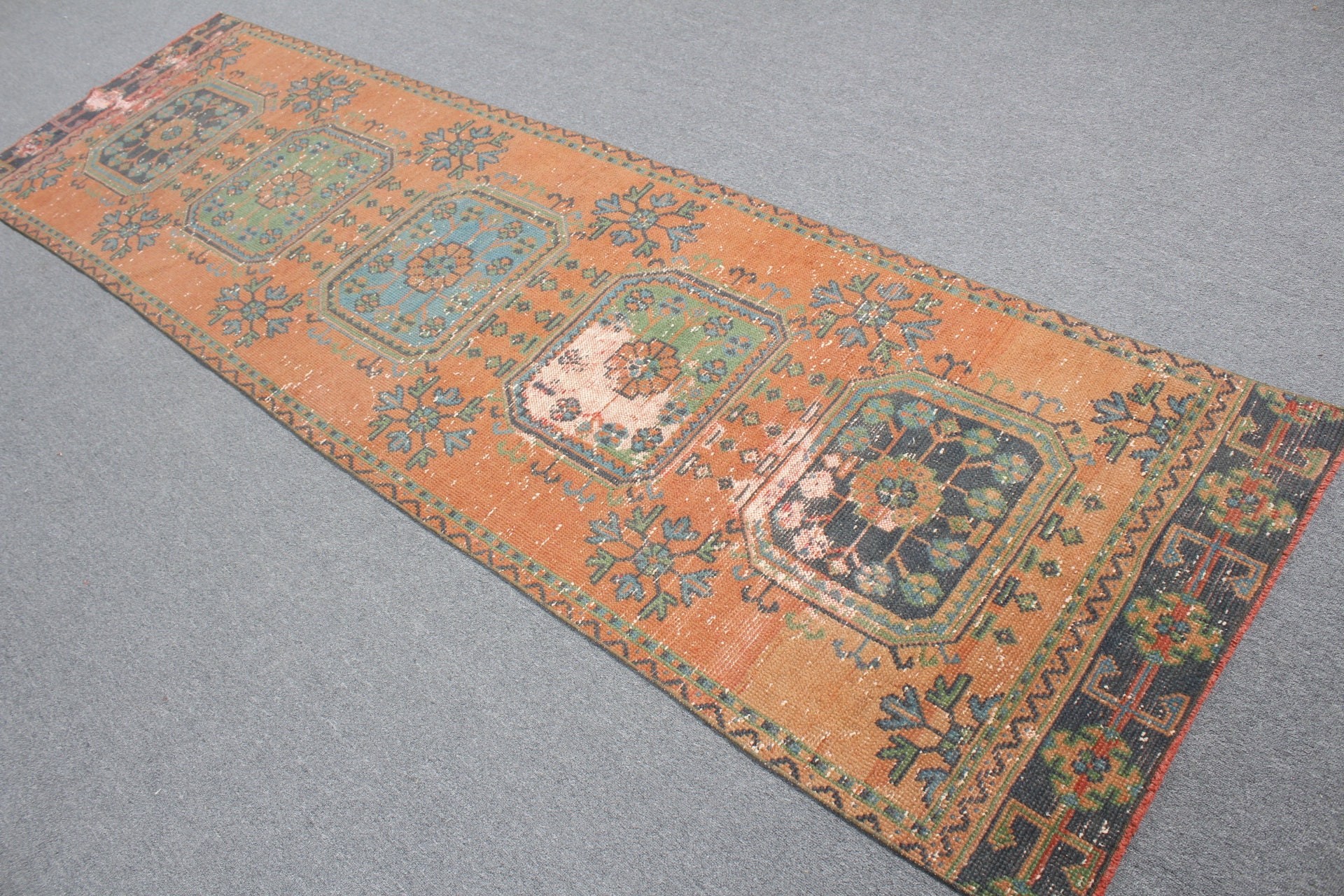 Hallway Rug, Corridor Rugs, Bedroom Rug, 3x10.2 ft Runner Rugs, Rugs for Runner, Turkish Rug, Vintage Rug, Moroccan Rug, Brown Cool Rugs