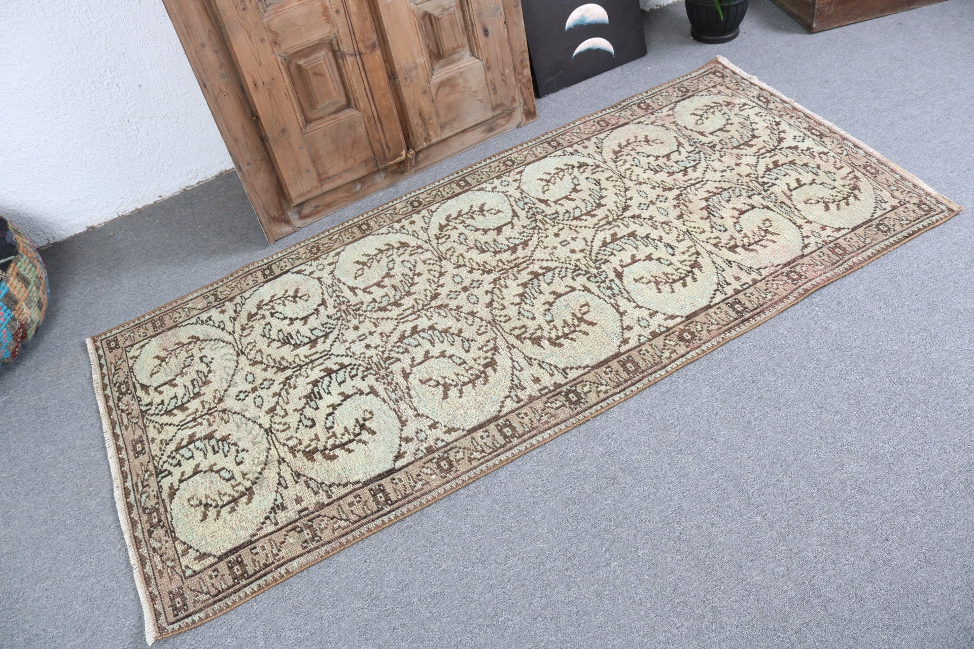 Giriş Halısı, Yatak Odası Halısı, Vintage Halılar, Türk Halıları, Yeşil 3x6.4 ft Accent Halılar, Mutfak Halıları, Antika Halı, Kabile Halıları