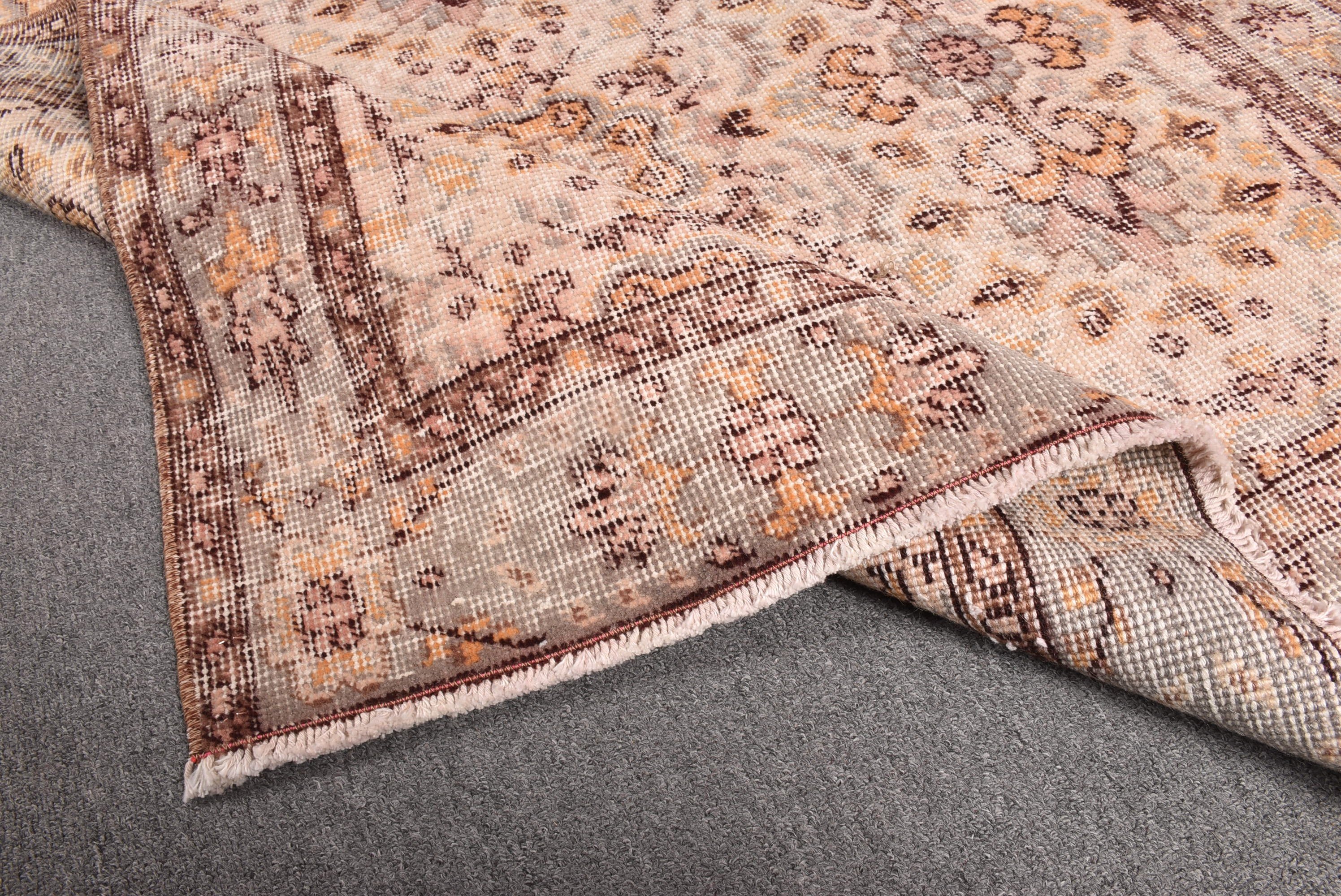 Kitchen Rugs, Oushak Rug, Beige Antique Rugs, Nursery Rug, Turkish Rugs, Aesthetic Rug, Anatolian Rugs, Vintage Rugs, 3.7x6.6 ft Area Rug