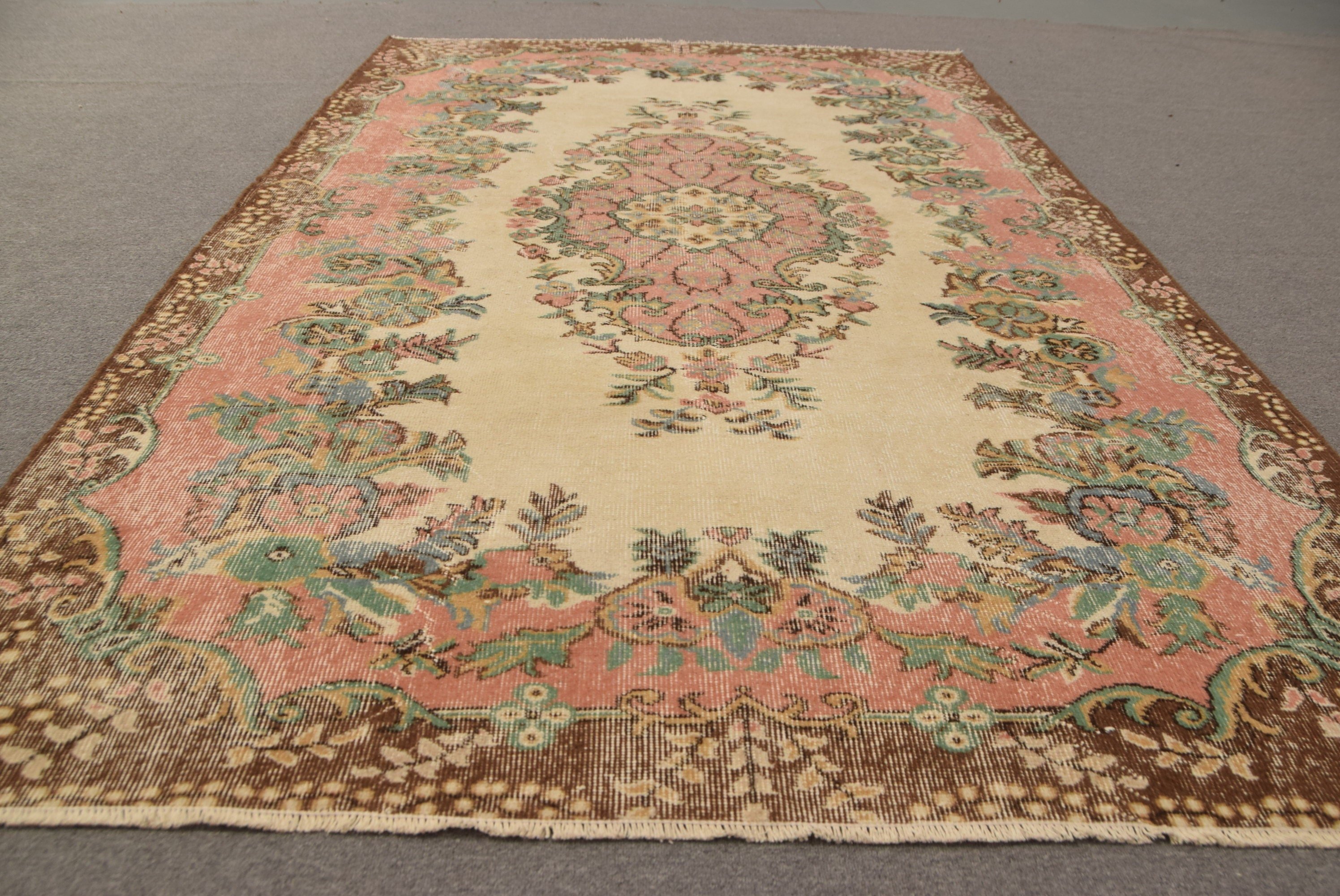 Kitchen Rug, Beige Antique Rug, Outdoor Rugs, Turkish Rugs, Bedroom Rugs, Cool Rug, Vintage Rugs, Dining Room Rug, 5.6x9.1 ft Large Rug