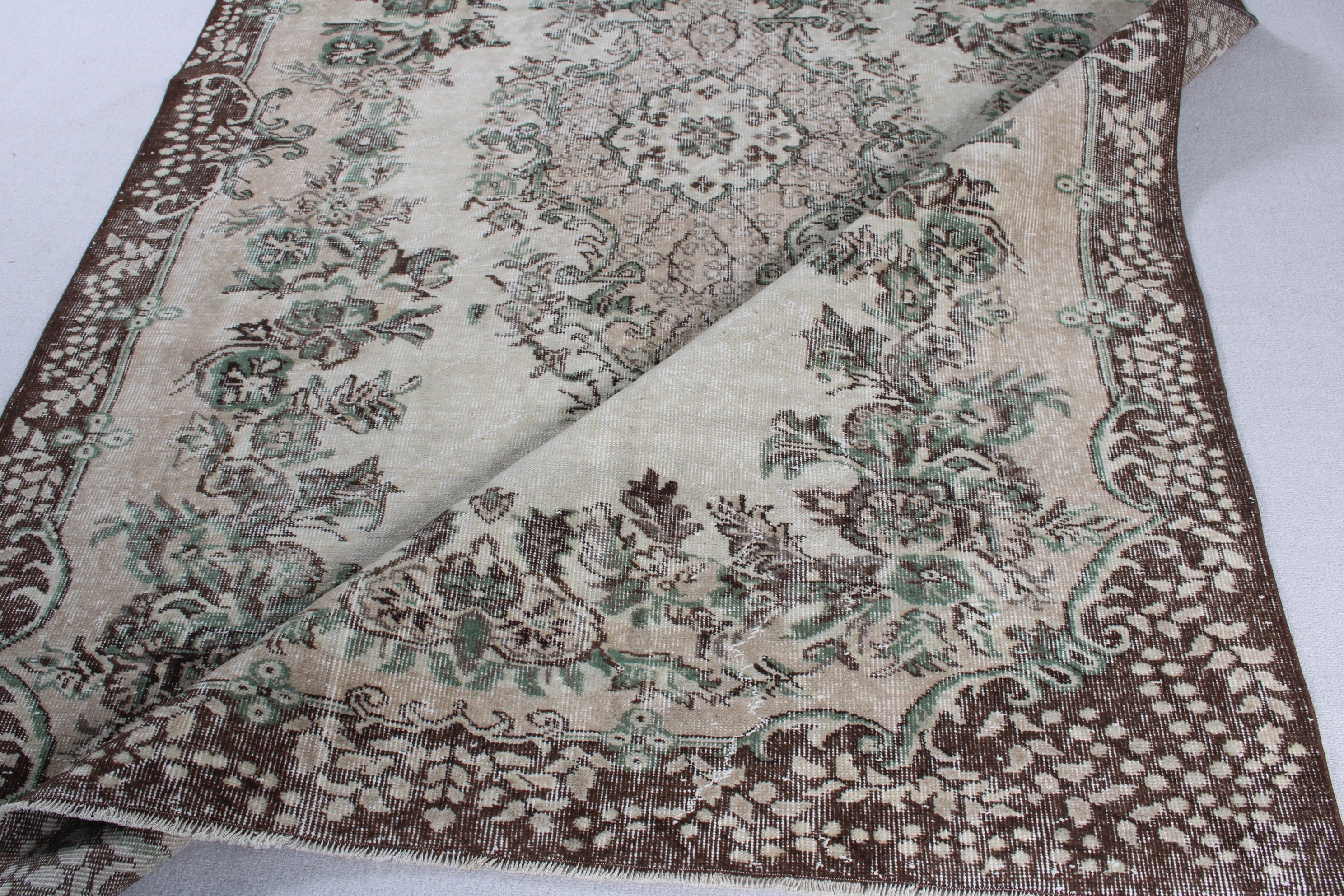 Vintage Halılar, Gri Mutfak Halıları, Açıklama Halısı, Oturma Odası Halısı, Yemek Odası Halıları, Oryantal Halı, 5.9x9.2 ft Büyük Halı, Türk Halısı