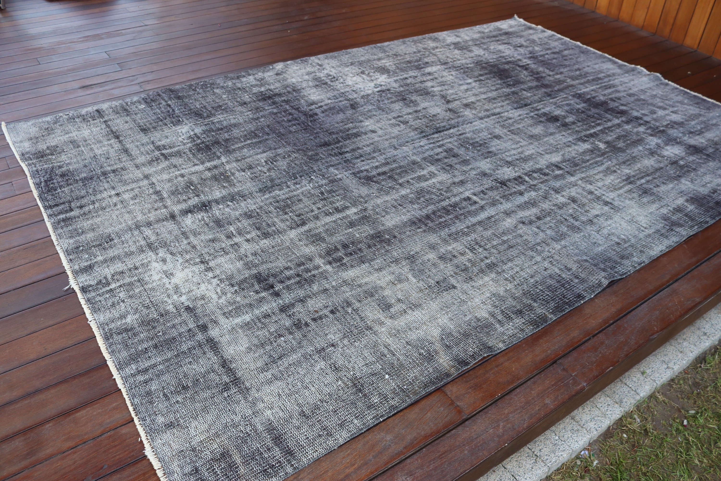 Vintage Rug, Salon Rugs, 6x8.9 ft Large Rug, Rugs for Bedroom, Turkish Rugs, Antique Rug, Bedroom Rug, Gray Geometric Rugs, Geometric Rug