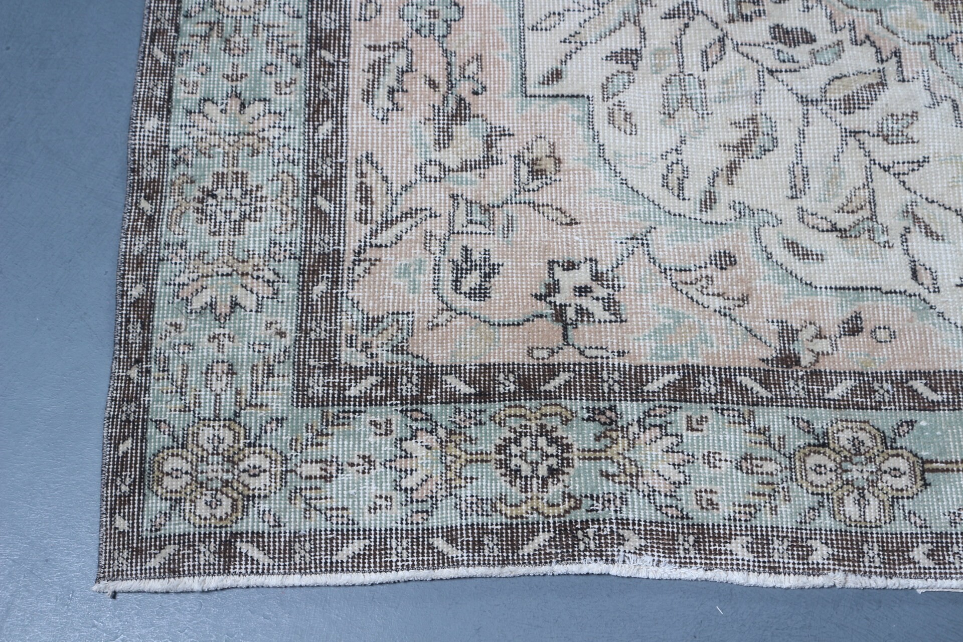 Doğal Halı, Yemek Odası Halısı, Antika Halı, Yün Halılar, Bej 5.6x9.2 ft Büyük Halılar, Yatak Odası Halısı, Vintage Halı, Türk Halıları