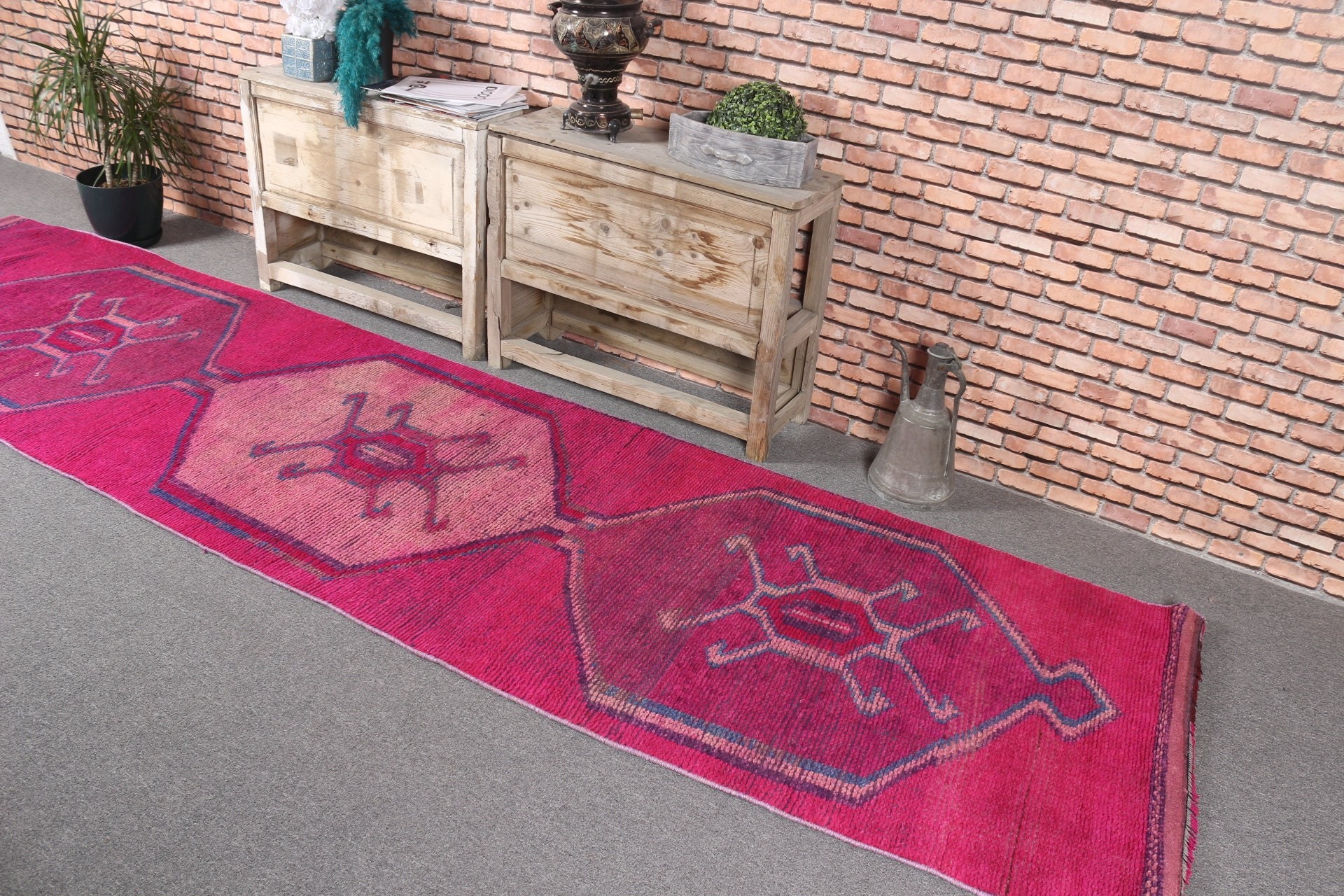 2.8x12.1 ft Runner Rug, Rugs for Hallway, Pink Kitchen Rug, Pale Rug, Pastel Rug, Kitchen Rug, Antique Rugs, Turkish Rug, Vintage Rug