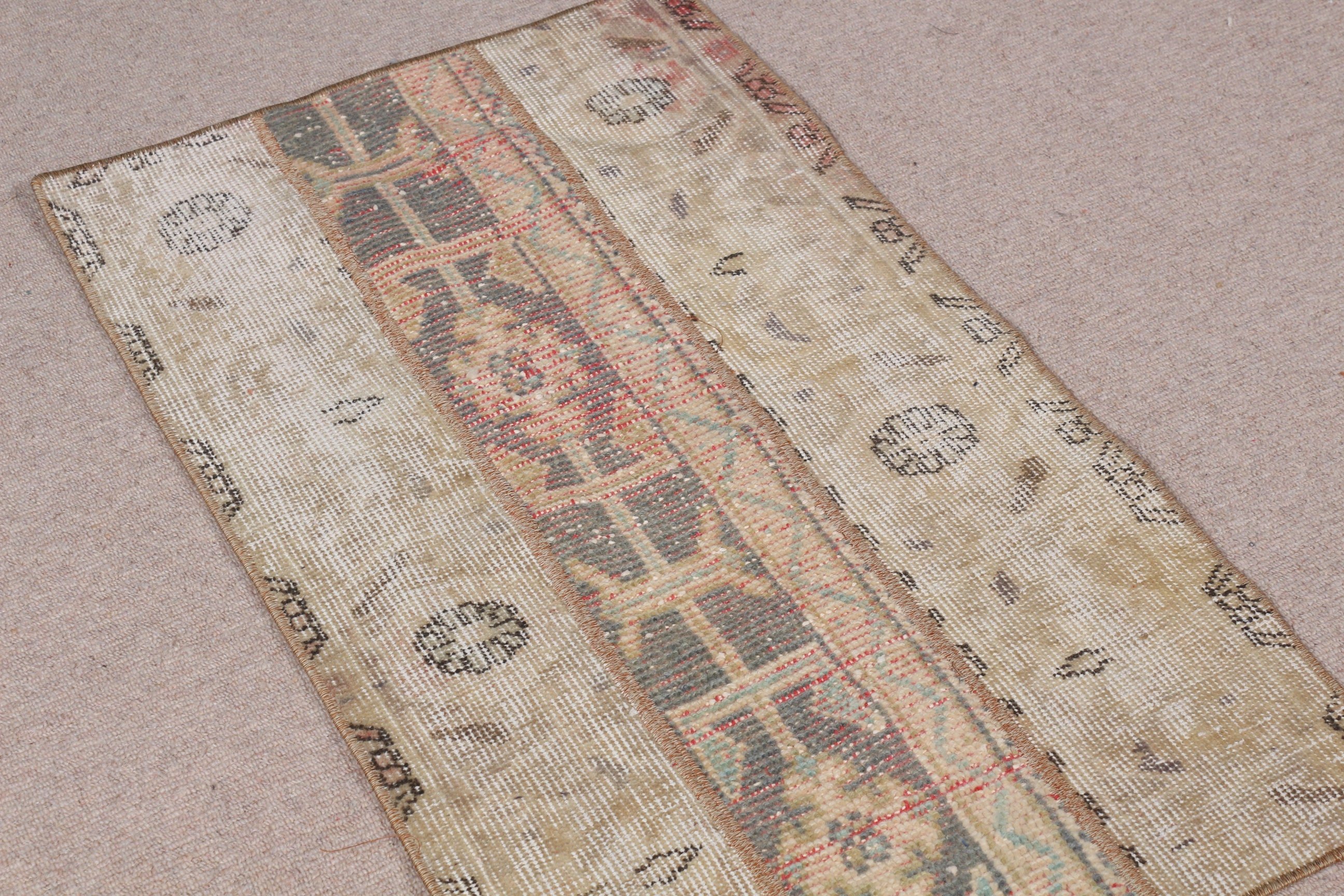 Rugs for Door Mat, 1.8x3.1 ft Small Rug, Beige Antique Rugs, Oushak Rug, Bath Rugs, Nursery Rug, Turkish Rugs, Vintage Rug, Wool Rugs