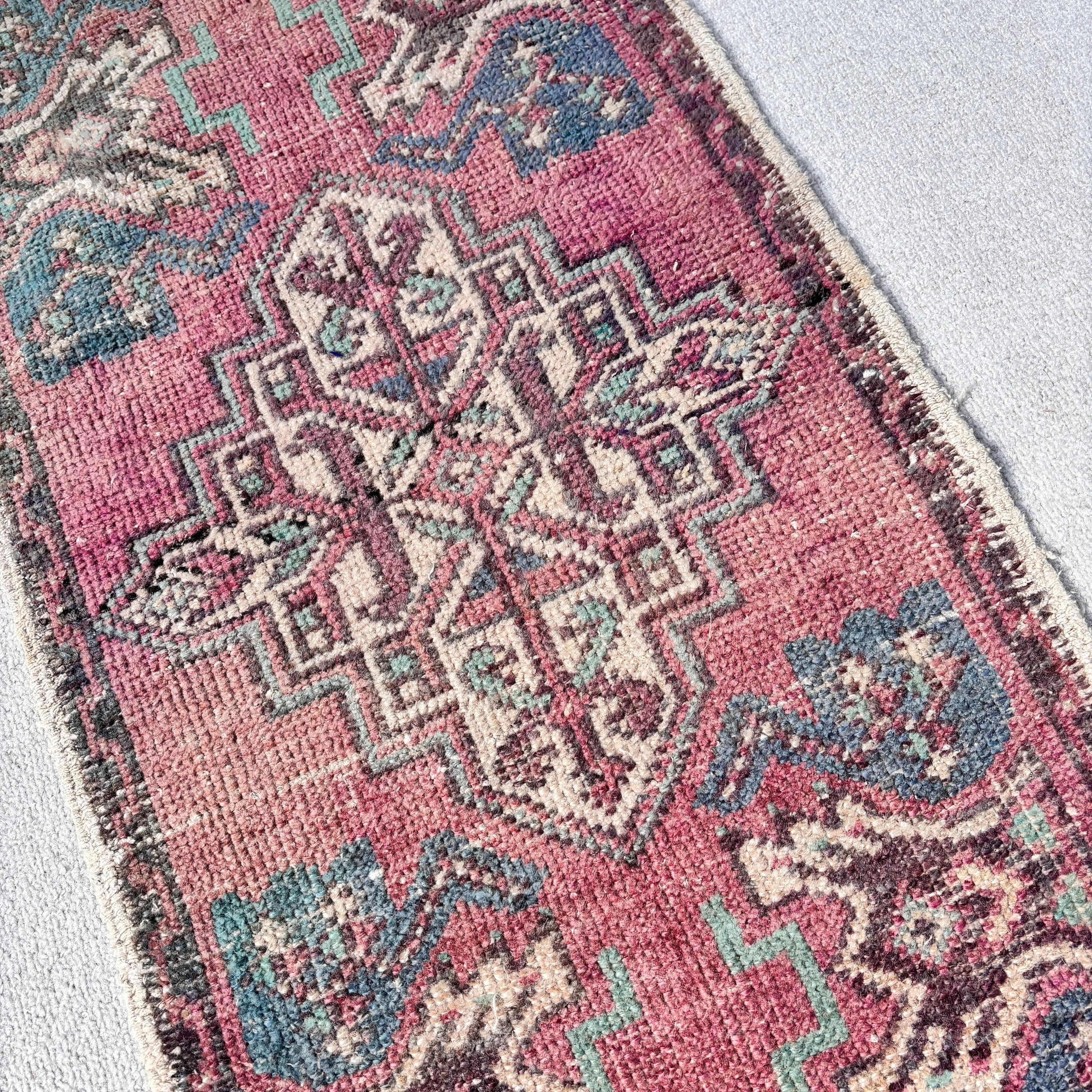 Turkish Rugs, Small Boho Rugs, Aztec Rug, 1.5x2.8 ft Small Rugs, Nursery Rug, Vintage Rugs, Modern Rugs, Kitchen Rugs, Purple Statement Rug