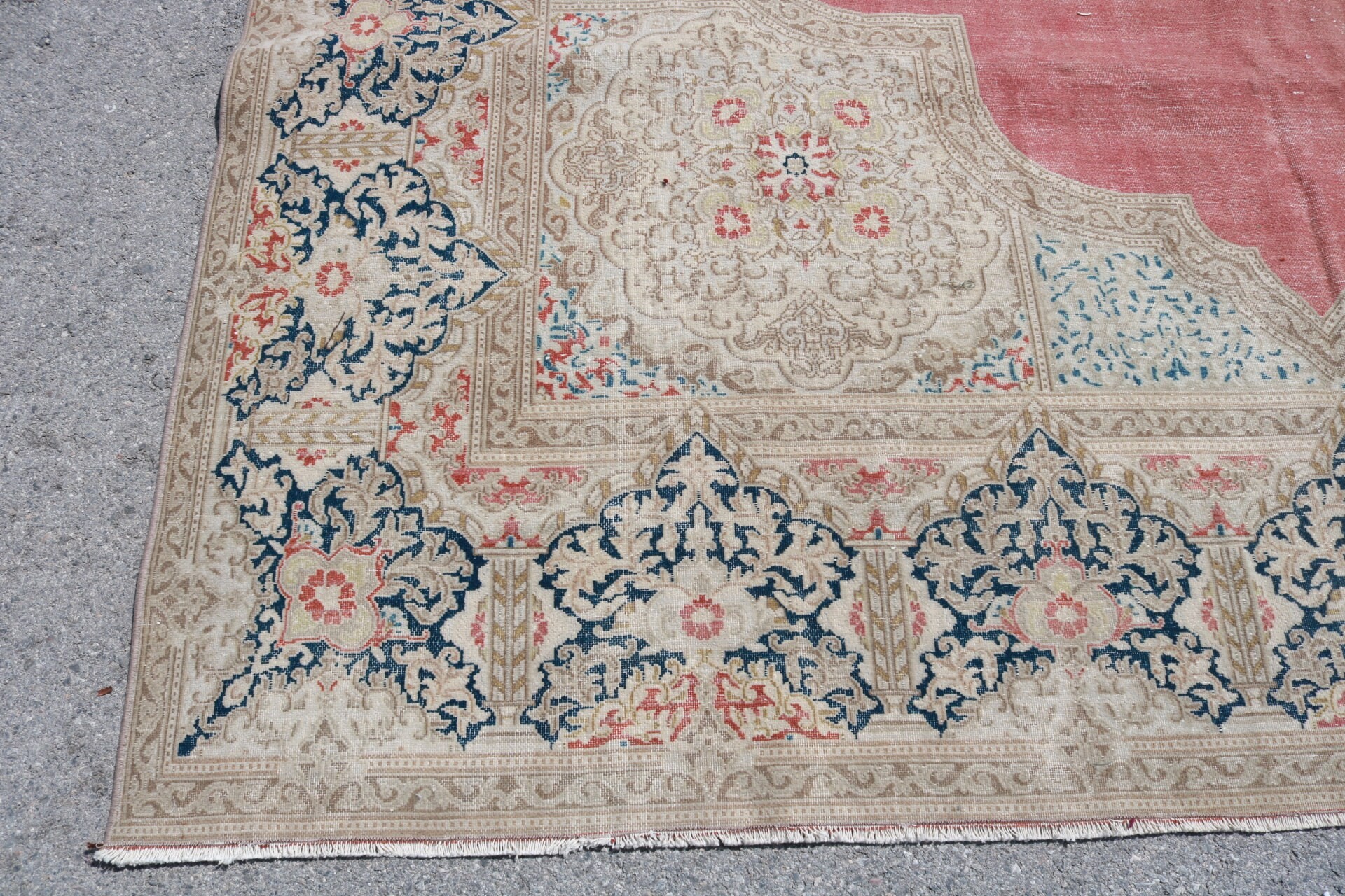 Oushak Halı, Türk Halısı, Vintage Halılar, 9.7x13.3 ft Büyük Boy Halı, Yemek Odası Halısı, El Dokuma Halı, Salon Halıları, Salon Halıları, Renkli Halı