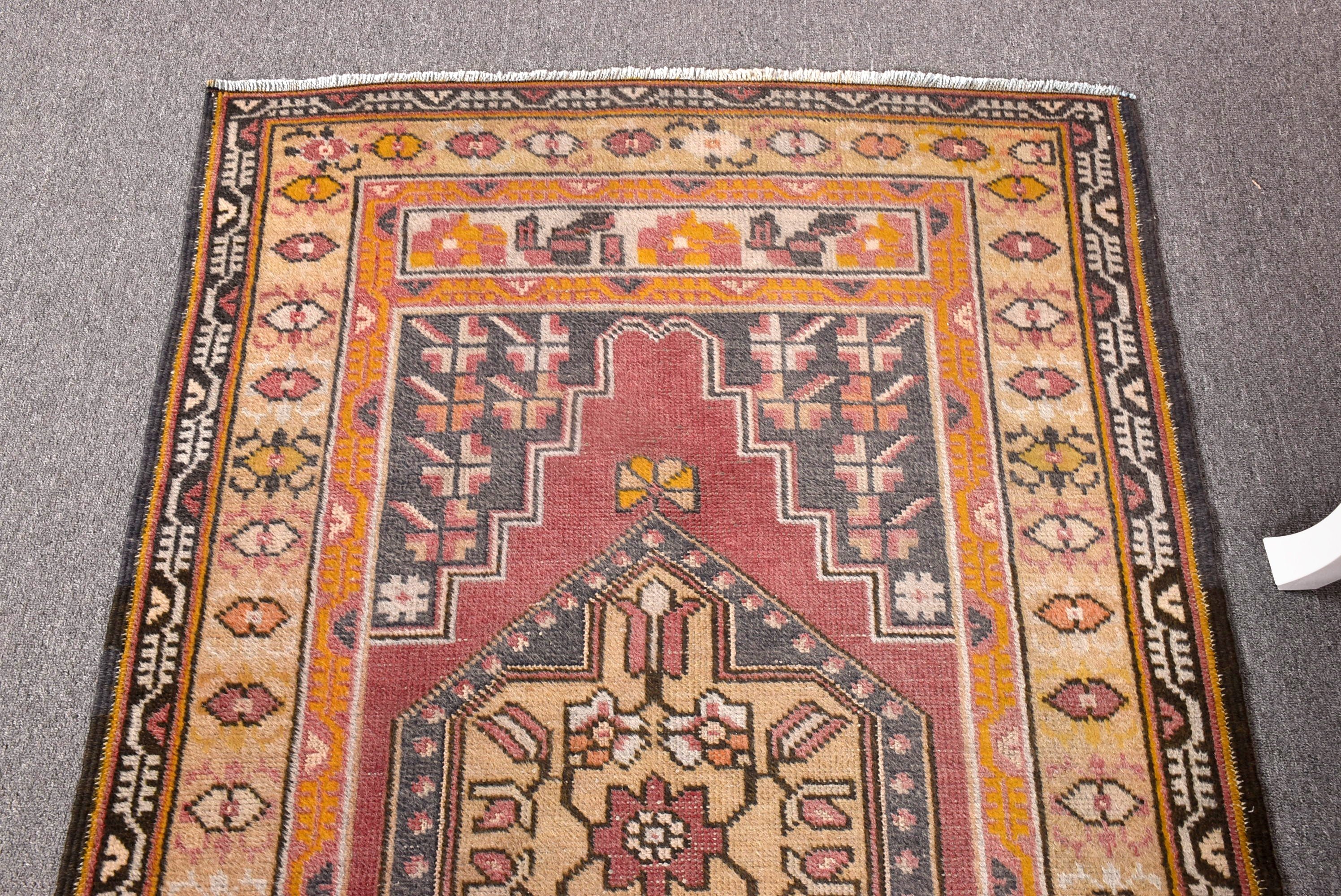 El Yapımı Halı, Boho Halı, Mor Boho Halı, Çocuk Halıları, Boho Vurgulu Halı, Türk Halıları, 3.1x6.3 ft Vurgulu Halı, Vintage Halılar, Anadolu Halıları