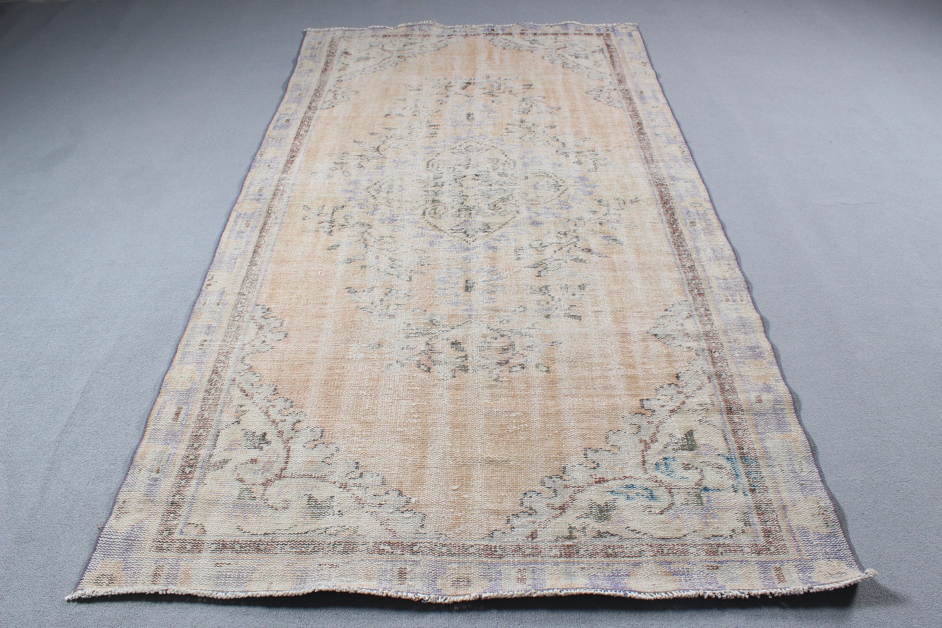 Large Oushak Rugs, Vintage Rug, Boho Rugs, 4.9x9 ft Large Rugs, Beige Modern Rug, Turkish Rugs, Anatolian Rug, Bedroom Rugs