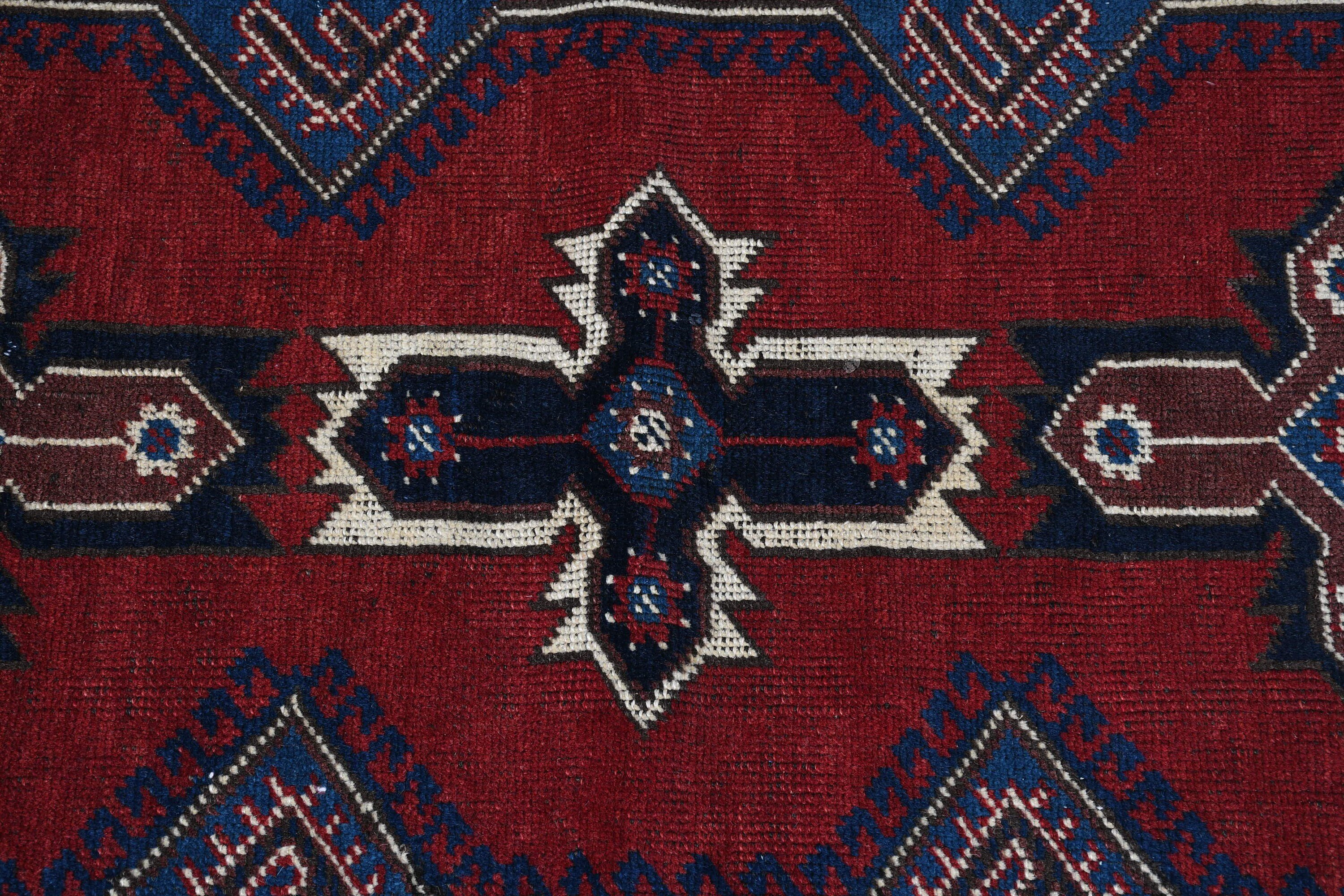 Blue Floor Rugs, Vintage Rugs, Bedroom Rug, Aesthetic Rug, 4.1x6.5 ft Area Rugs, Wool Rug, Kitchen Rug, Turkish Rug, Rugs for Floor