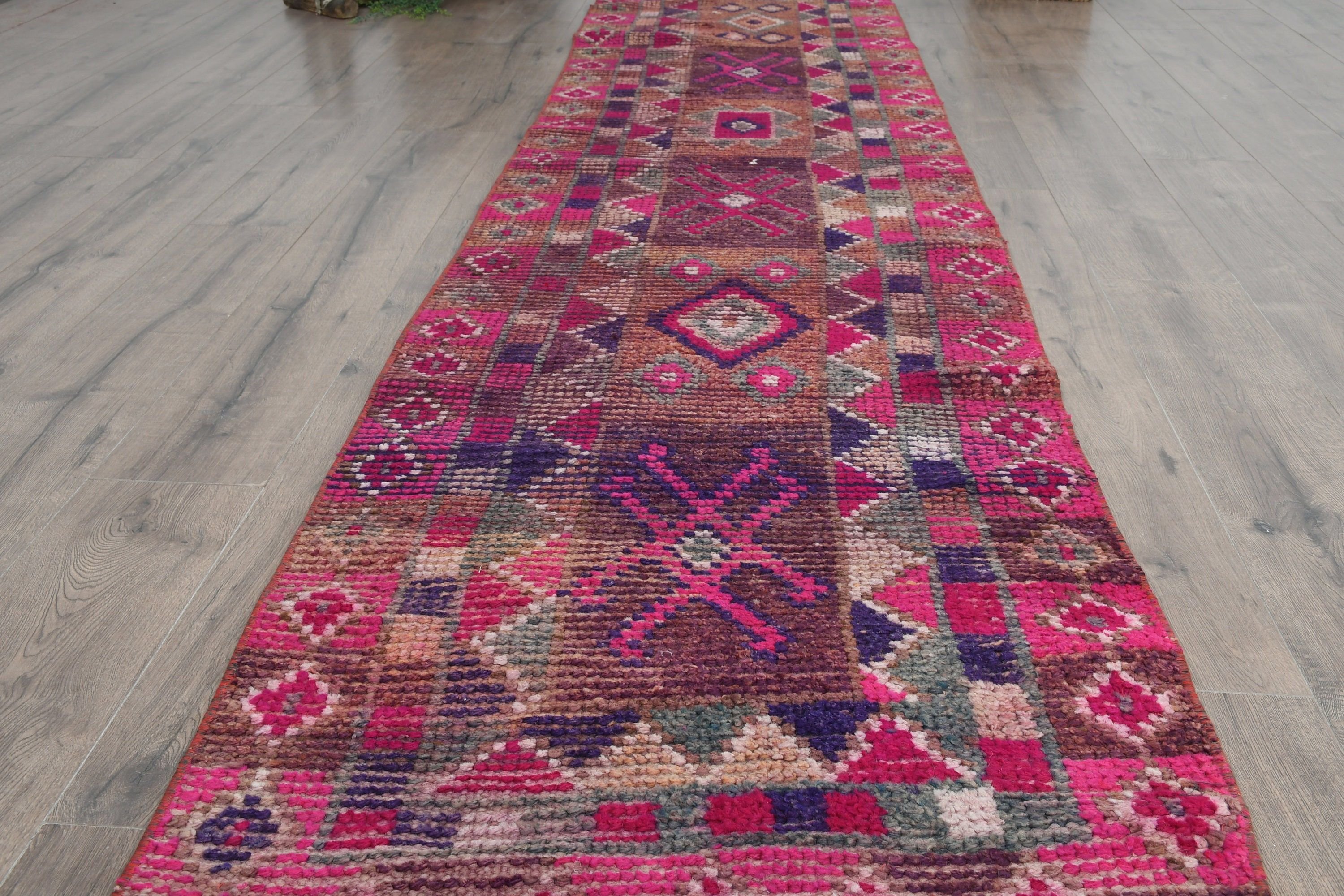 2.5x11.5 ft Runner Rug, Pink Bedroom Rug, Moroccan Rugs, Vintage Rugs, Cute Rug, Turkish Rugs, Corridor Rug, Floor Rug, Rugs for Runner