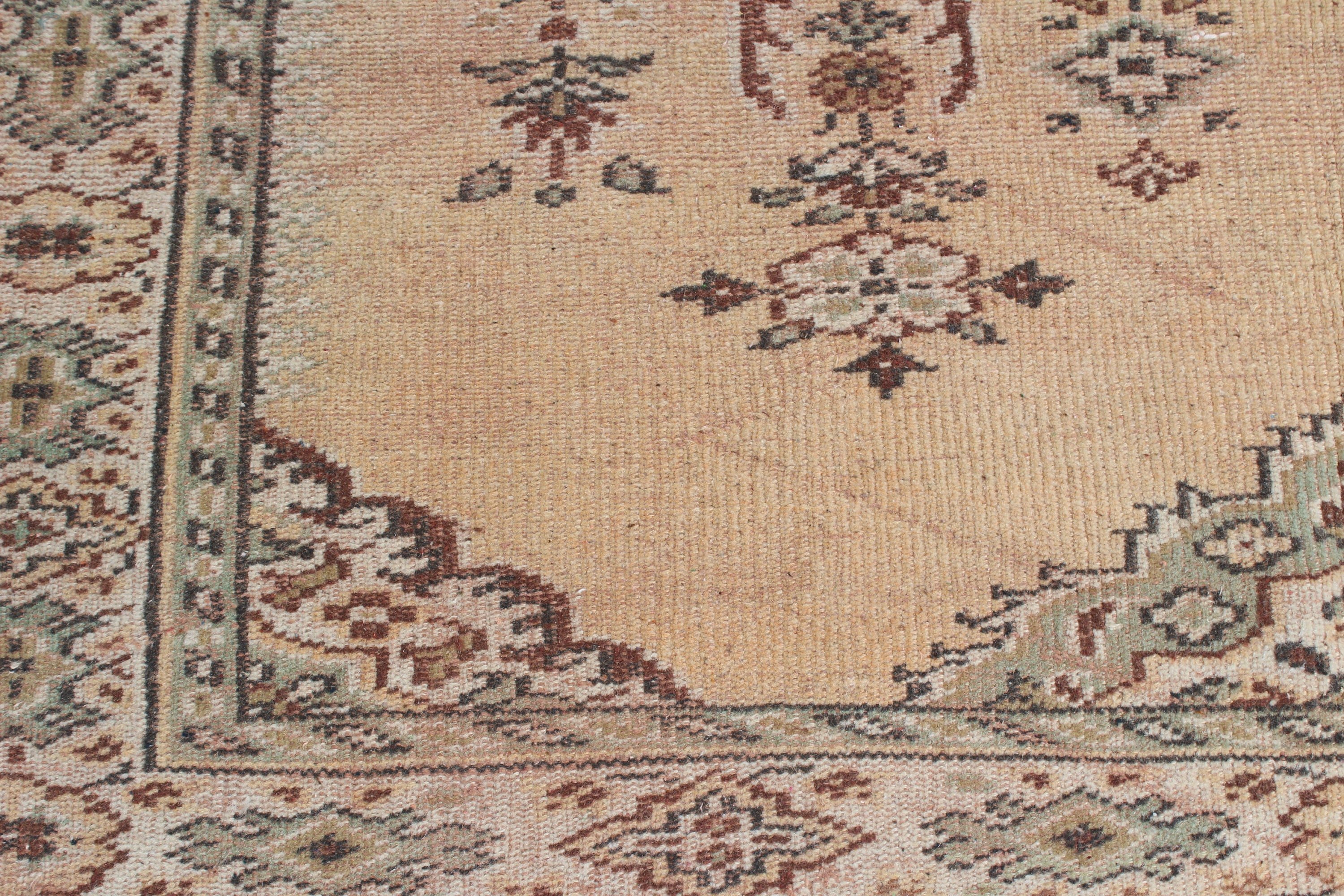 Sarı Yer Halıları, Mutfak Halısı, Büyük Boho Halıları, Büyük Oushak Halıları, 5.4x8.9 ft Büyük Halılar, Türk Halıları, Vintage Halı