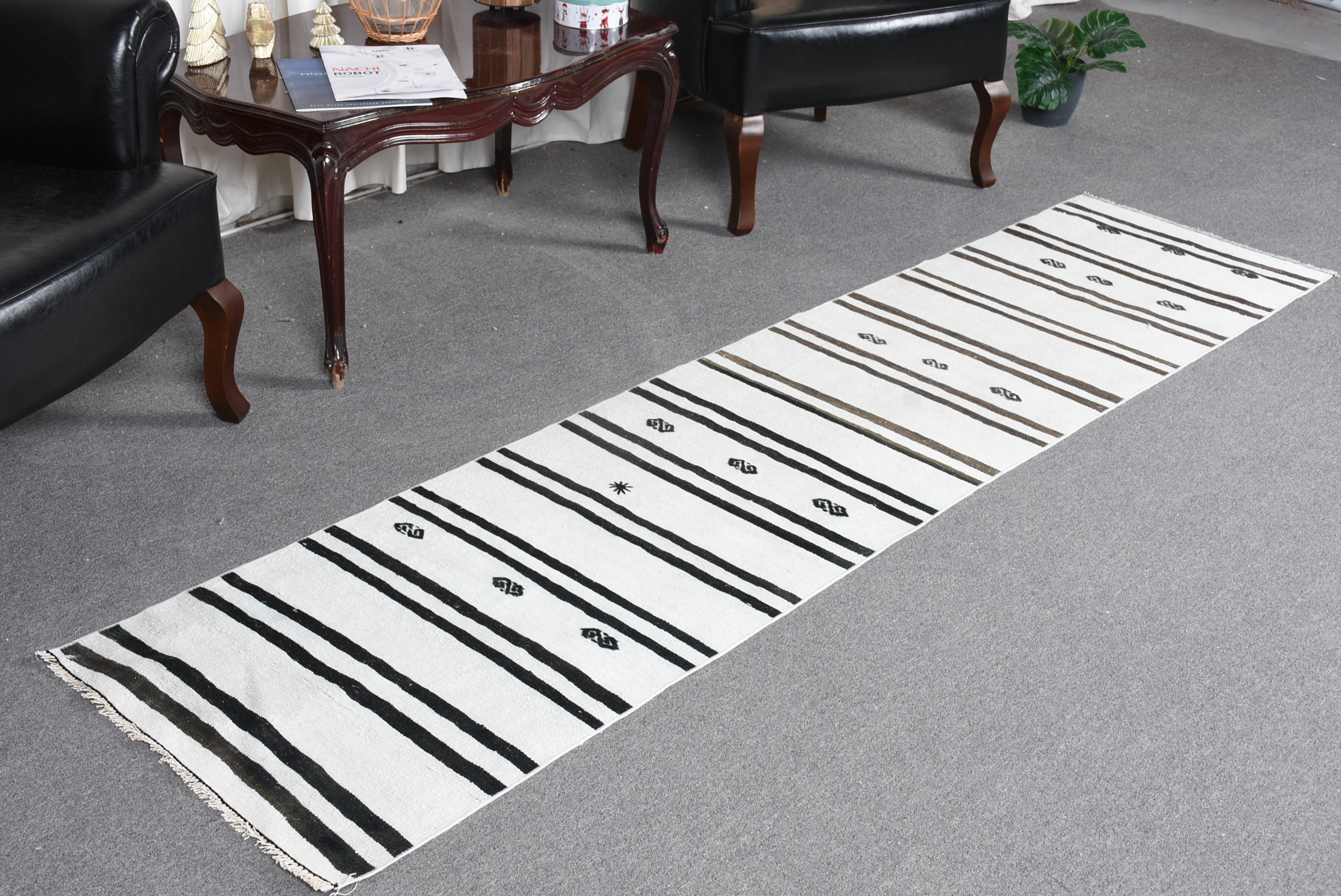 2x8.3 ft Runner Rugs, Rugs for Runner, Corridor Rugs, Kitchen Rug, Cool Rug, White Home Decor Rugs, Turkish Rug, Vintage Rug, Oushak Rug