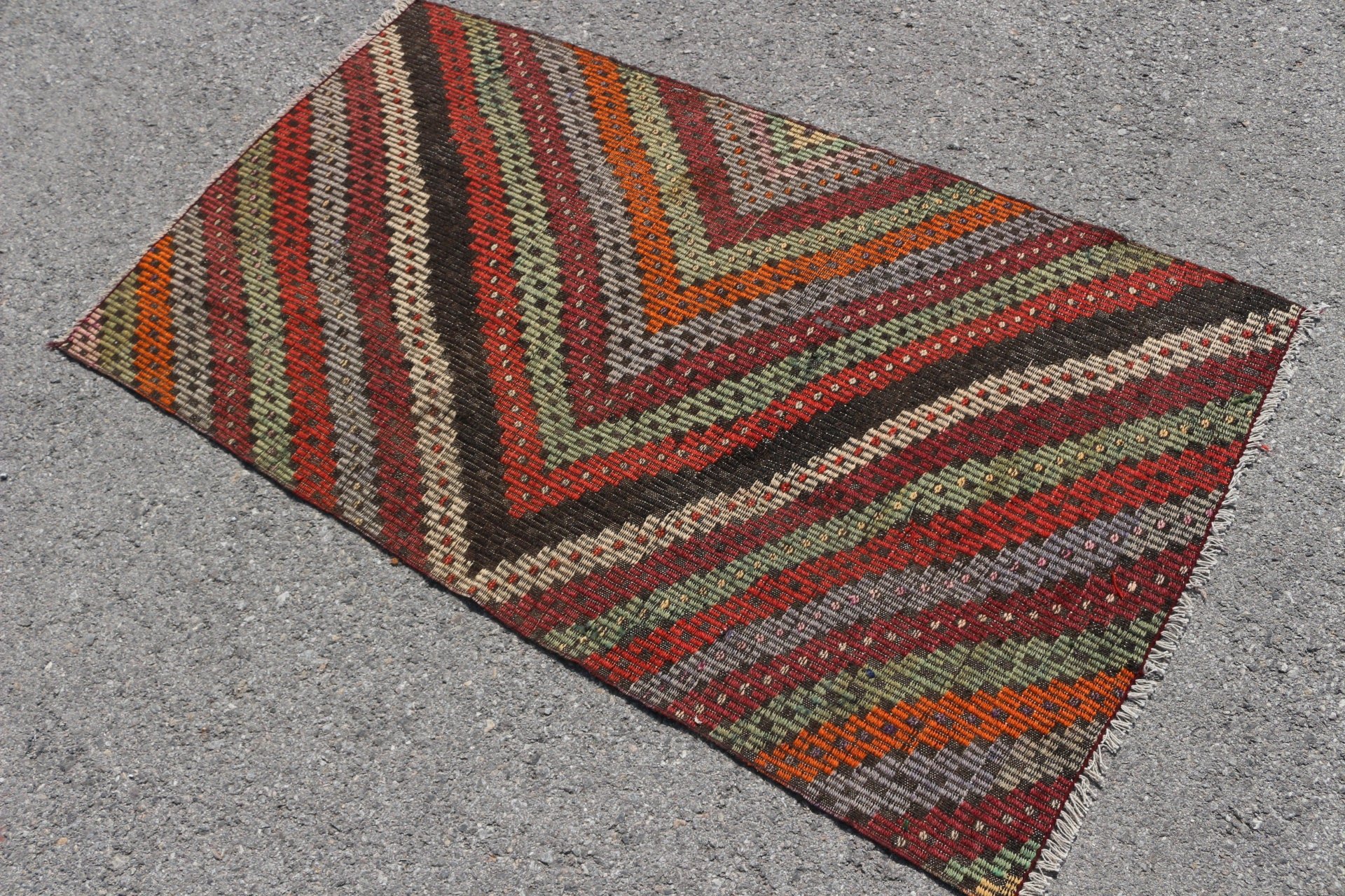 Kilim, Türk Halıları, Giriş Halısı, Vintage Halılar, Yün Halı, 3x5,2 ft Aksan Halıları, Mutfak Halısı, Kırmızı Fas Halısı, Boho Halısı