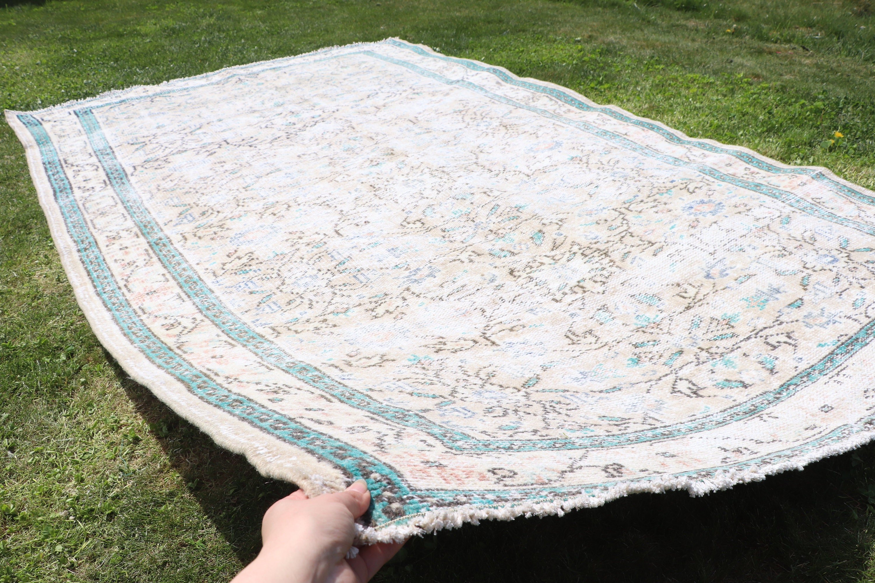 5.3x8.6 ft Büyük Halılar, Vintage Halılar, Büyük Vintage Halılar, Türk Halıları, Lüks Halılar, Bej Oryantal Halılar, Yatak Odası Halıları, Oturma Odası Halıları