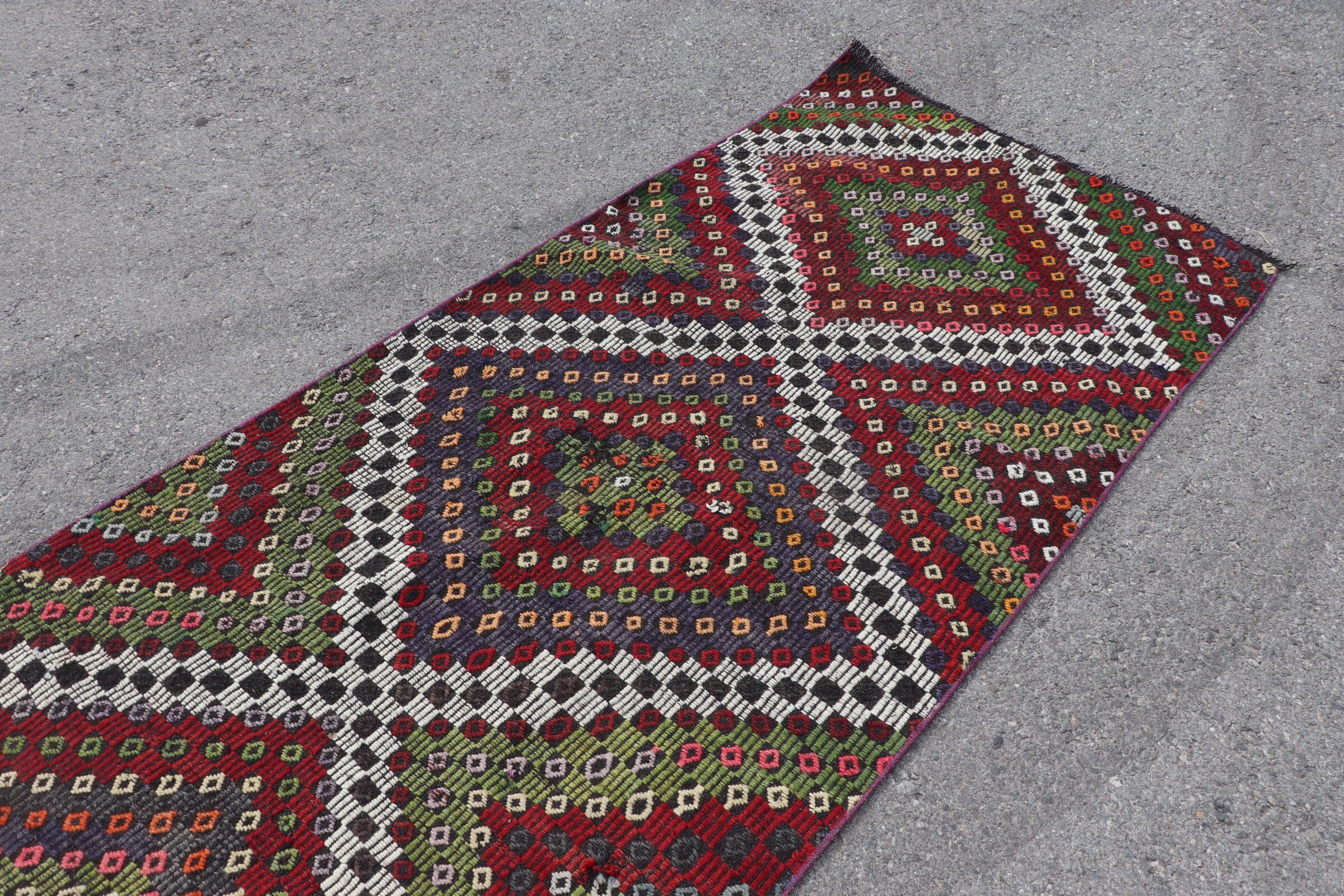 Vintage Halı, Merdiven Halıları, Kilim, Oryantal Halı, 3,5x12,6 ft Runner Halısı, Koridor Halıları, Havalı Halılar, Türk Halıları, Turuncu Ev Dekorasyonu Halısı