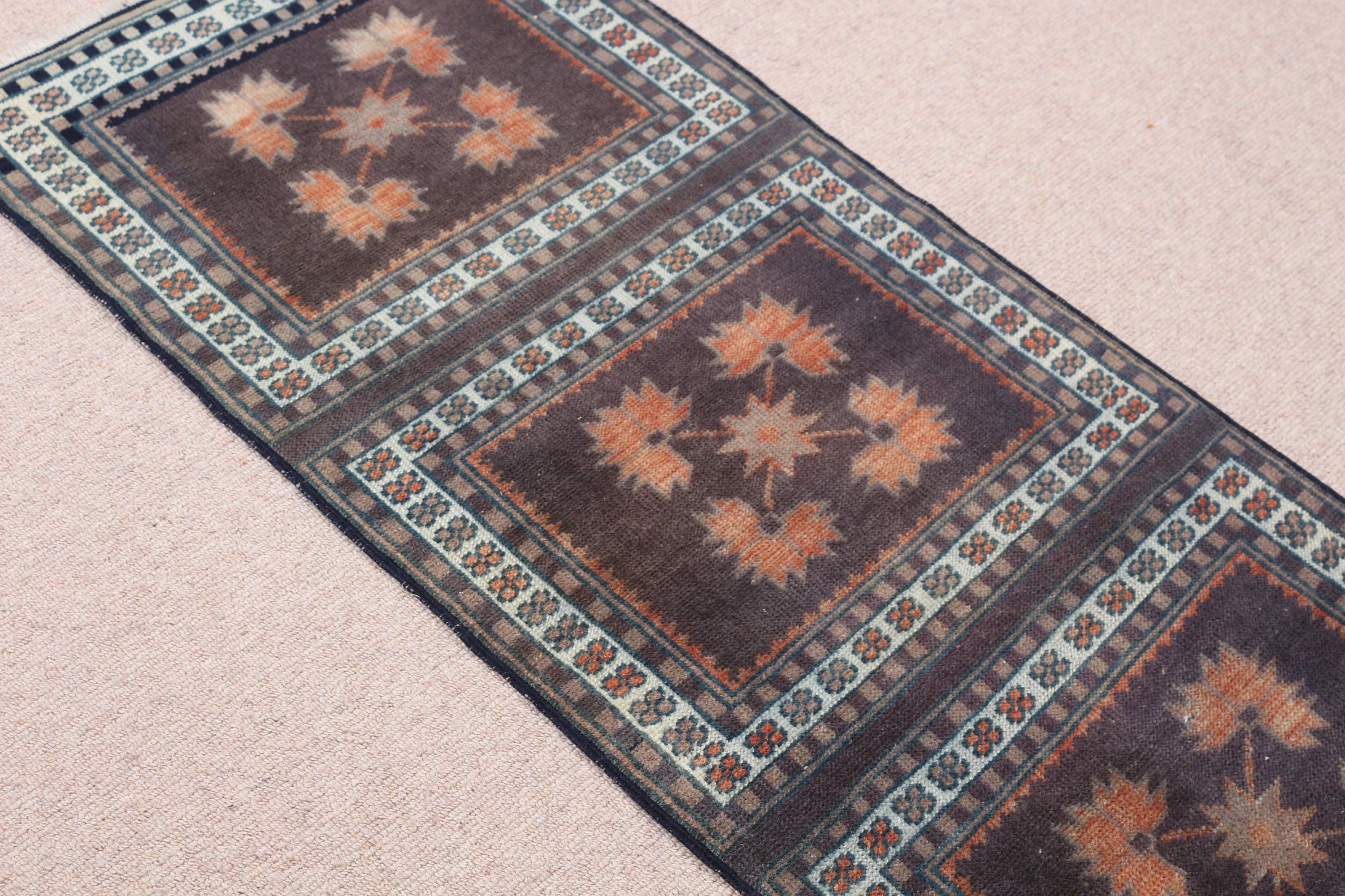 Turkish Rug, Moroccan Rug, Orange Bedroom Rugs, Car Mat Rug, Wall Hanging Rugs, Bedroom Rug, Cute Rugs, 1.7x4 ft Small Rug, Vintage Rug