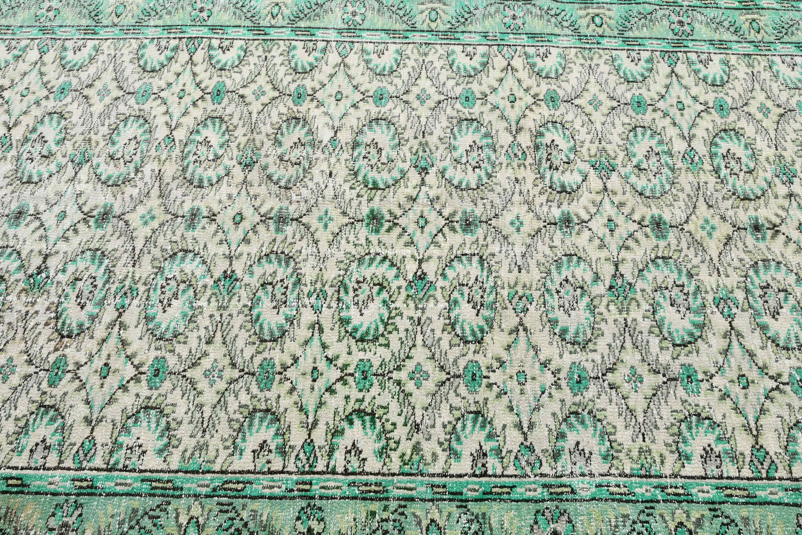 Turkish Rugs, Green Bedroom Rug, Nomadic Rug, Vintage Rugs, Salon Rugs, Dining Room Rug, Antique Rug, 5.5x8.8 ft Large Rugs