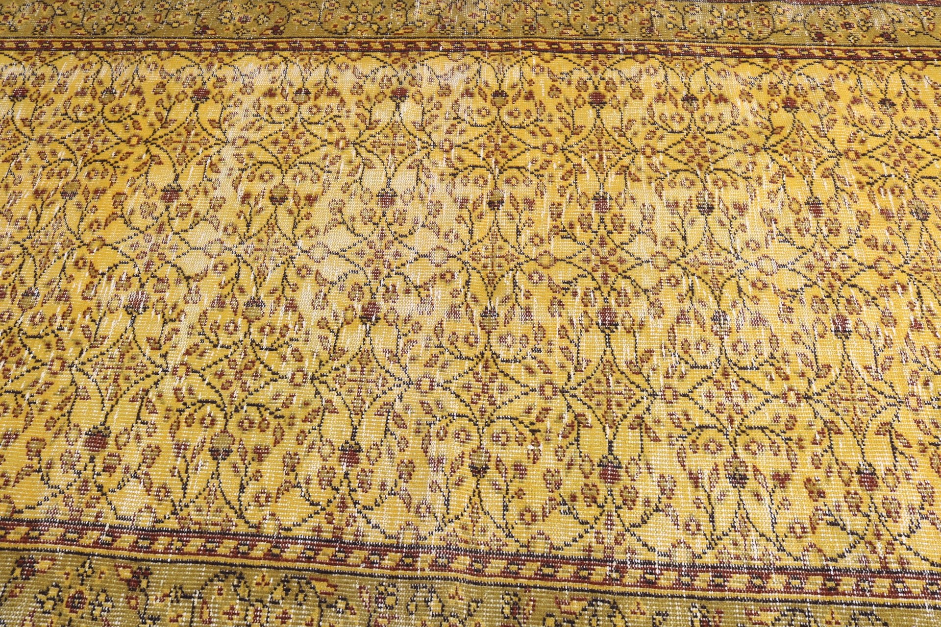 4.7x8.6 ft Large Rugs, Moroccan Rugs, Turkish Rug, Anatolian Rugs, Yellow Floor Rug, Vintage Rug, Dining Room Rugs, Living Room Rug