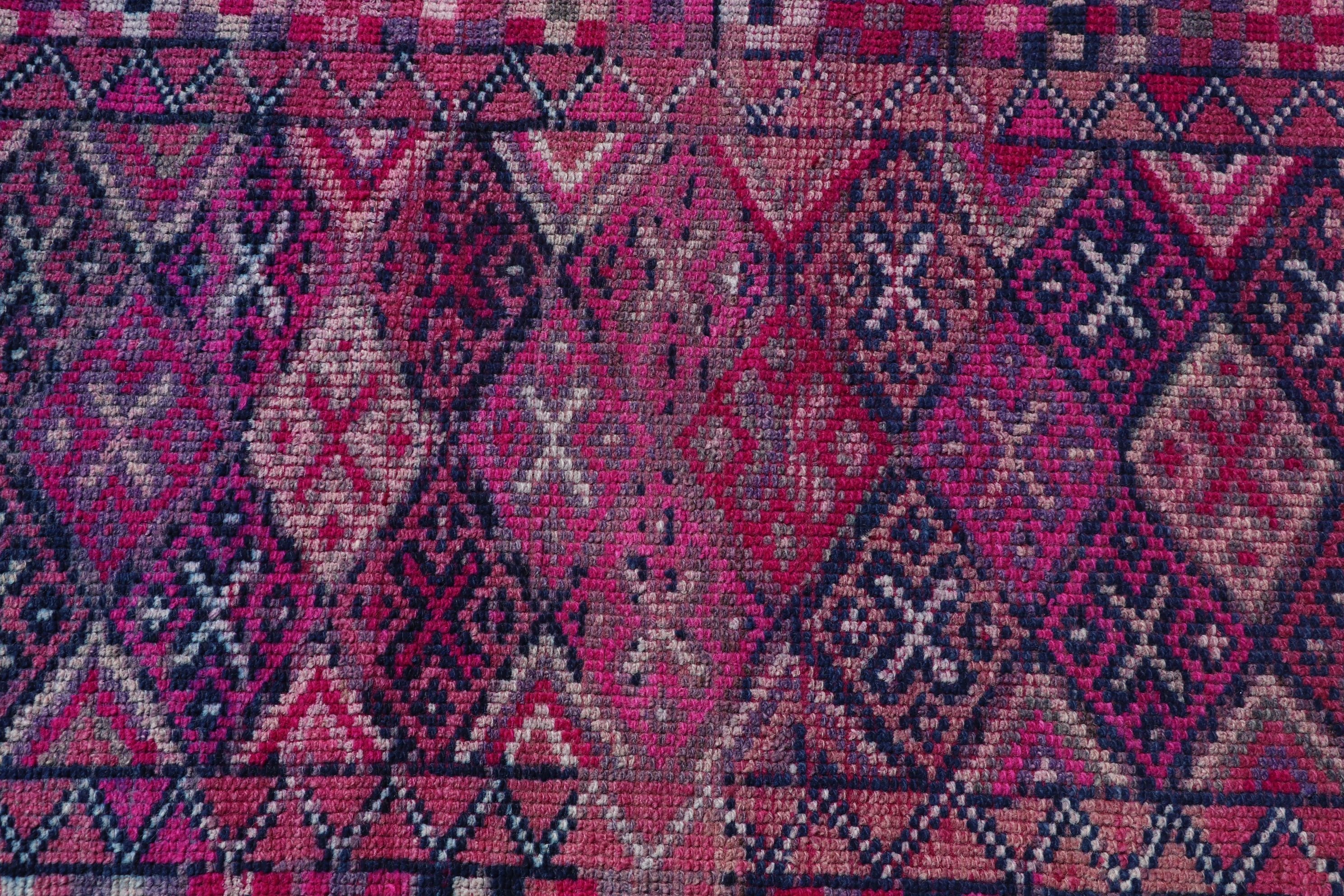 Turkish Rug, Oushak Rug, Anatolian Rug, Rugs for Corridor, Vintage Rug, 2.4x11 ft Runner Rug, Blue Bedroom Rug, Stair Rugs, Hallway Rug