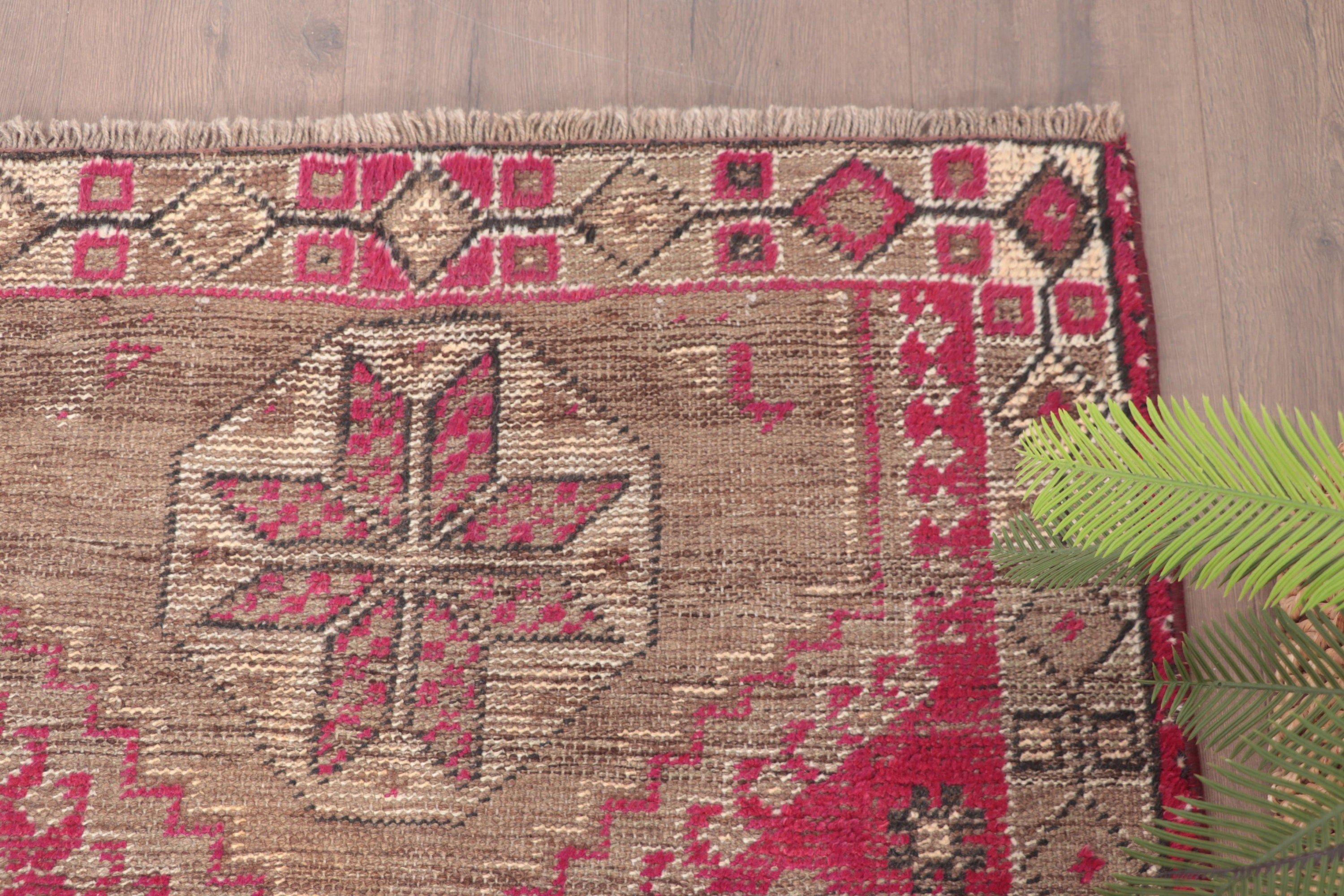 Modern Halı, Kahverengi El Dokuma Halı, Büyük Oushak Halı, Vintage Halı, Türk Halısı, Boho Halıları, 6.1x9.2 ft Büyük Halılar, Yün Halısı, Büyük Boho Halıları