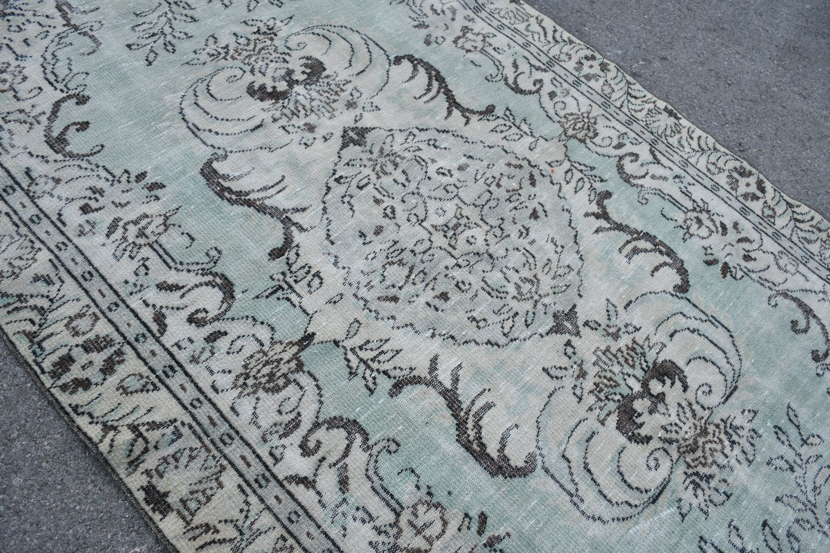 Moroccan Rug, Turkish Rug, Living Room Rugs, Green  5.6x9.8 ft Large Rug, Dining Room Rug, Vintage Rug, Old Rug