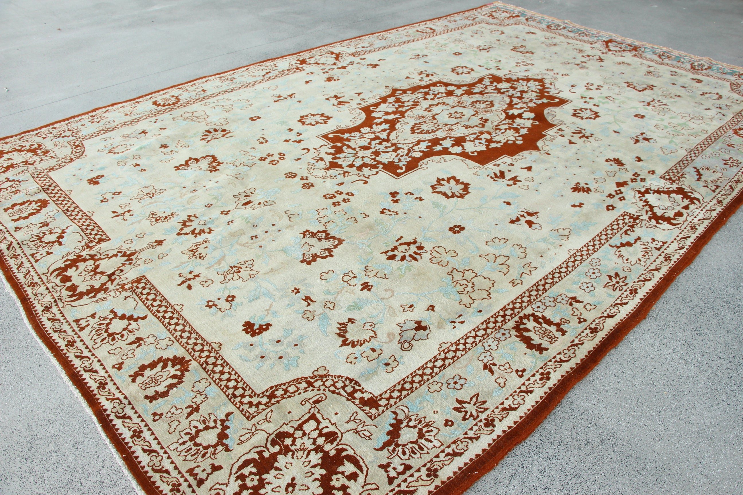 Bej Mutfak Halıları, Vintage Halılar, Oturma Odası Halısı, Salon Halısı, 9.4x14.8 ft Büyük Boy Halı, Türk Halısı, Geometrik Halılar, Fas Halısı