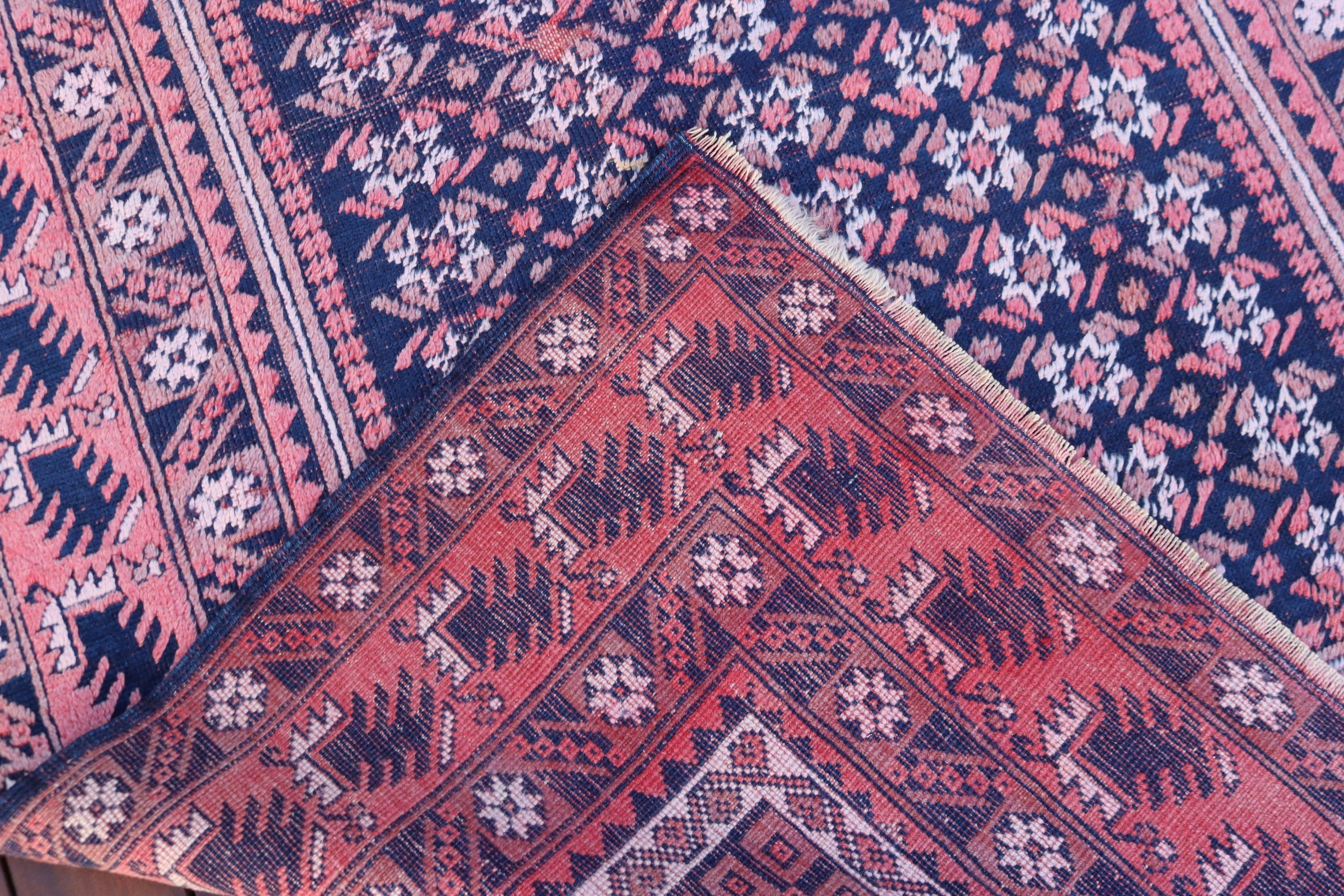 Yatak Odası Halıları, Yer Halısı, İç Mekan Halısı, Vintage Halılar, Türk Halıları, Antika Halılar, 3.7x6.5 ft Alan Halısı, Pembe Oushak Halısı, Ev Dekorasyonu Halısı