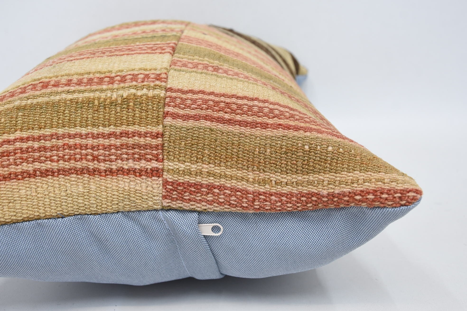 Ethnical Kilim Rug Pillow, Kilim Pillow Cover, 16"x24" Beige Pillow Sham, Comfy Throw Pillow Cover, Vintage Kilim Pillow, Muted Cushion