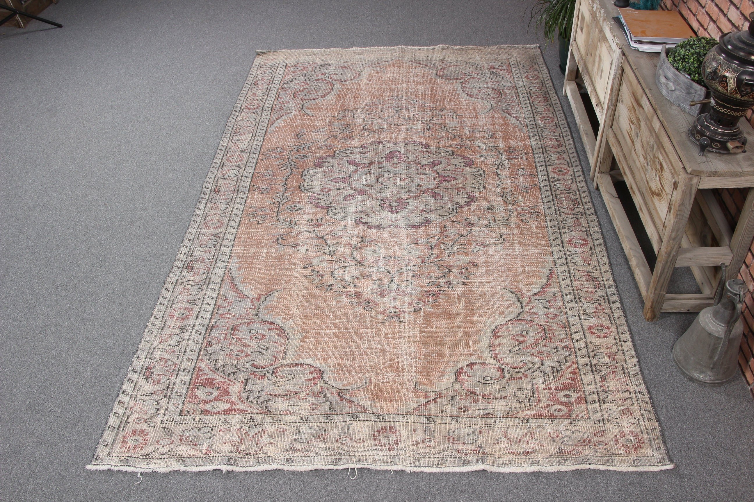 Bej Havalı Halılar, Fas Halıları, Yatak Odası Halısı, 5,4x8,9 ft Büyük Halılar, Türk Halısı, Yemek Odası Halıları, Vintage Halı, Dış Mekan Halıları, El Dokuma Halı