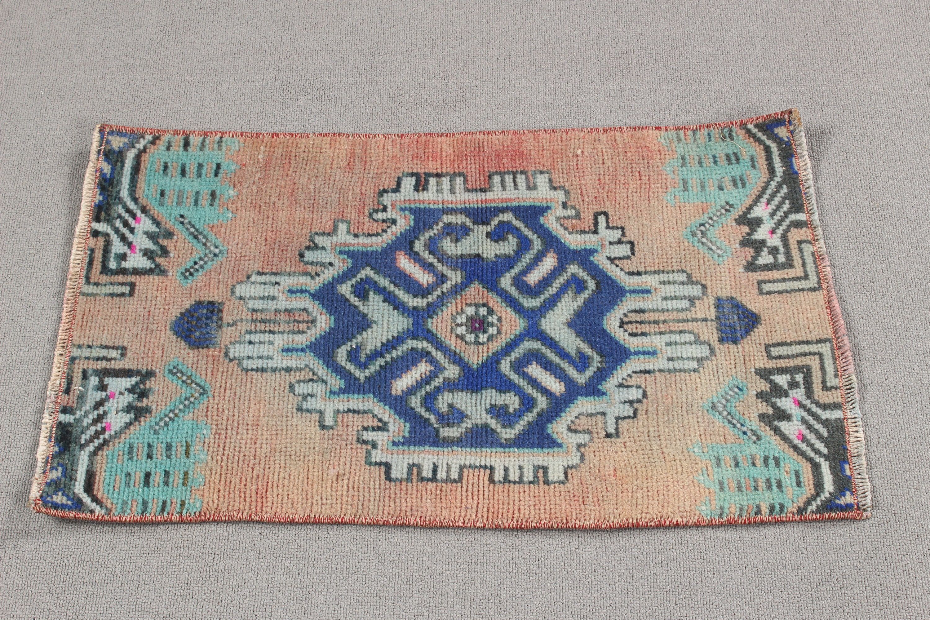 Vintage Halı, Paspas Kilimleri, Banyo Halısı, Yün Halı, Türk Halıları, Çocuk Halıları, Lüks Halılar, Pembe Oushak Halı, 1.3x2.1 ft Küçük Halı