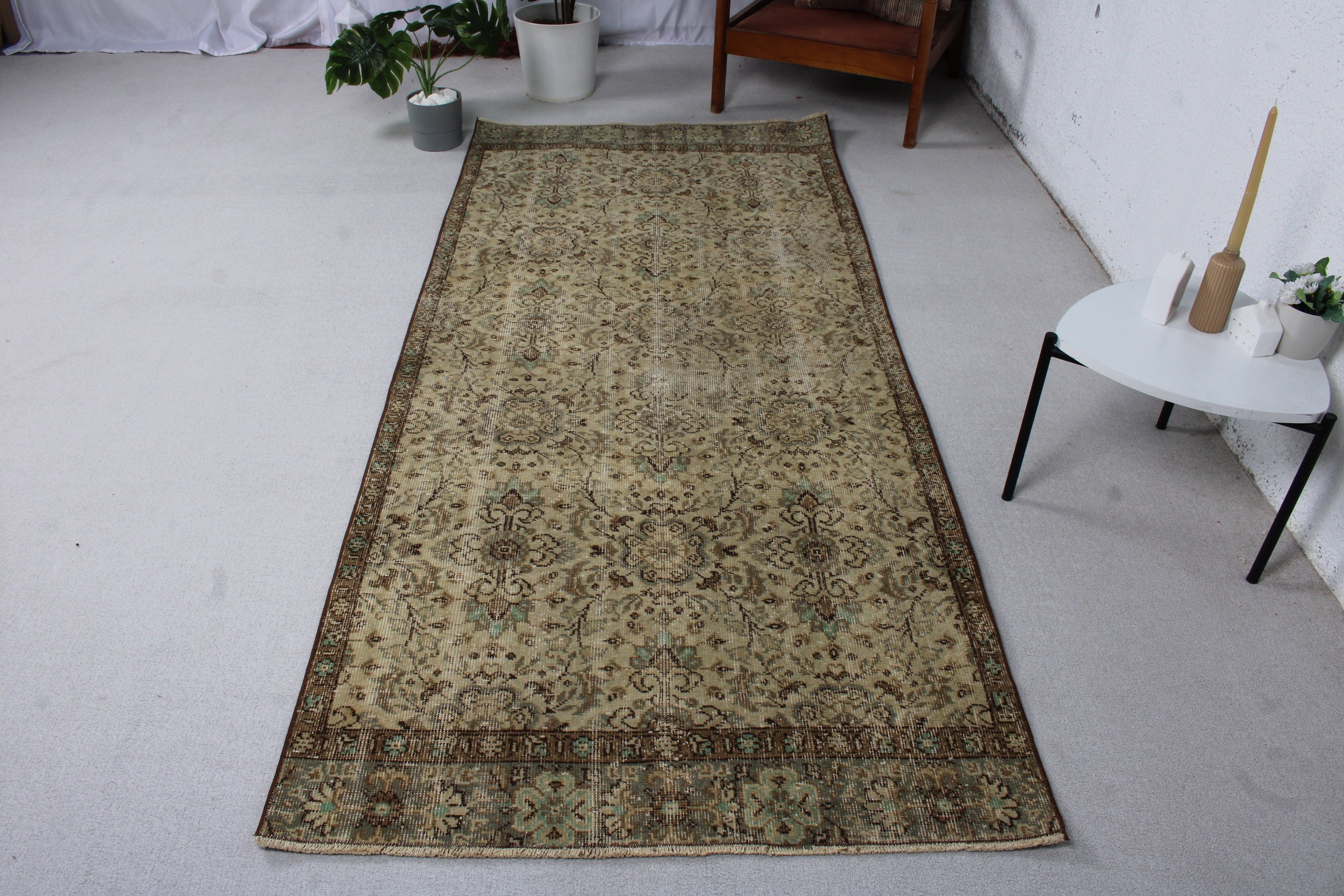 Vintage Rugs, Luxury Rug, 3.6x8.2 ft Area Rug, Beige Modern Rugs, Boho Area Rugs, Boho Rugs, Turkish Rugs, Bedroom Rugs, Turkey Rug