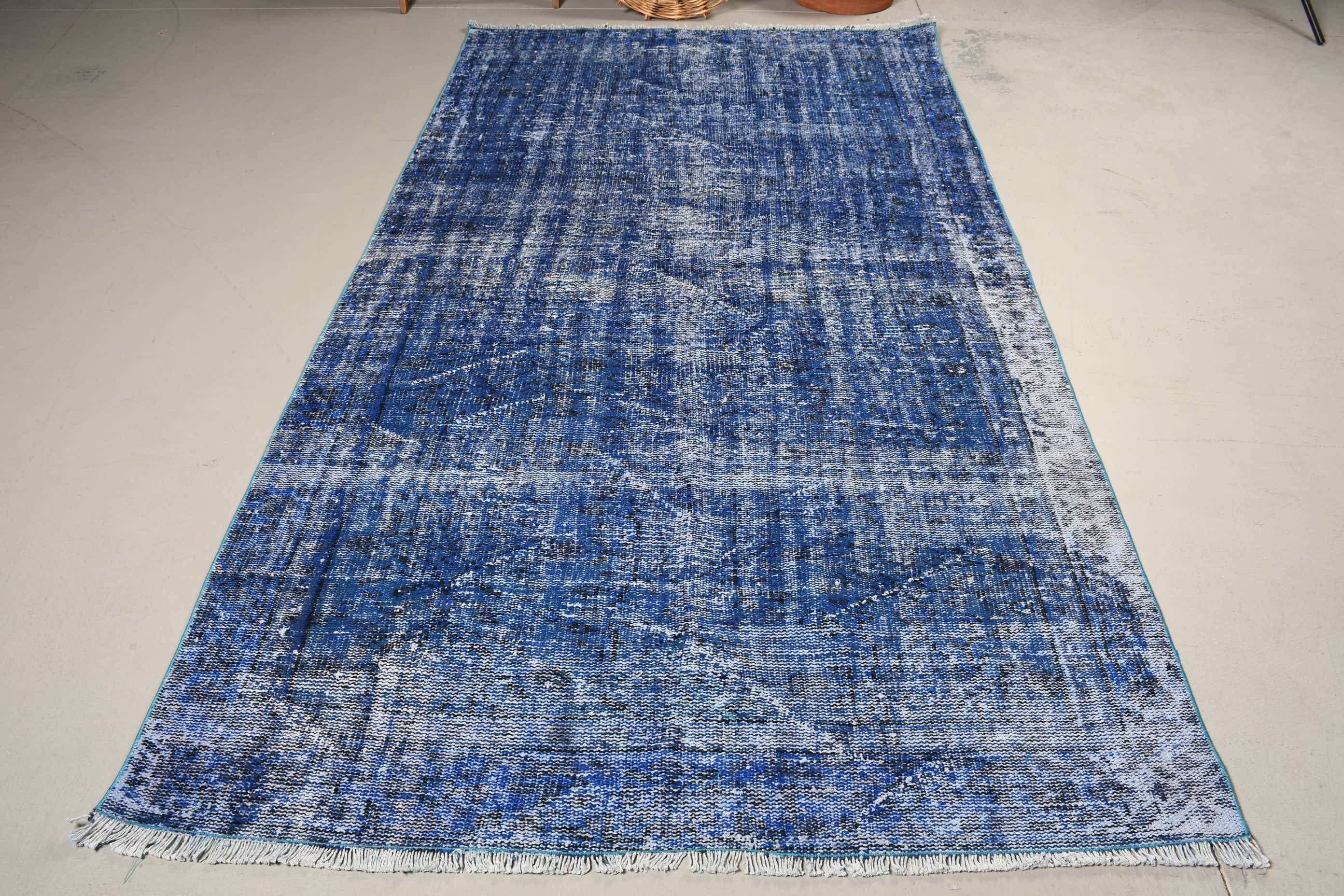 Vintage Rug, Anatolian Rug, Salon Rugs, Living Room Rugs, Blue Anatolian Rug, Bohemian Rug, 4.8x8.8 ft Large Rugs, Cool Rug, Turkish Rug