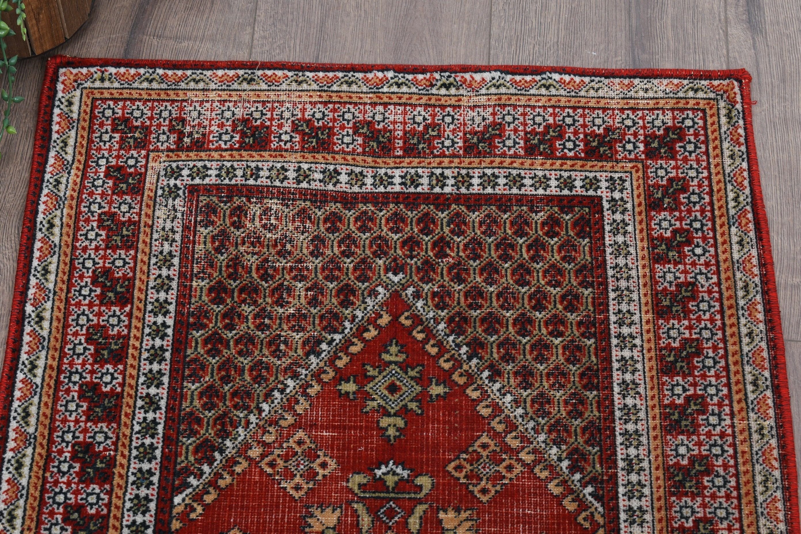 Kitchen Rugs, Red Bedroom Rug, Rugs for Nursery, Entry Rug, Oriental Rug, Turkish Rug, 1.8x3.1 ft Small Rug, Wool Bath Mat Rug, Vintage Rug