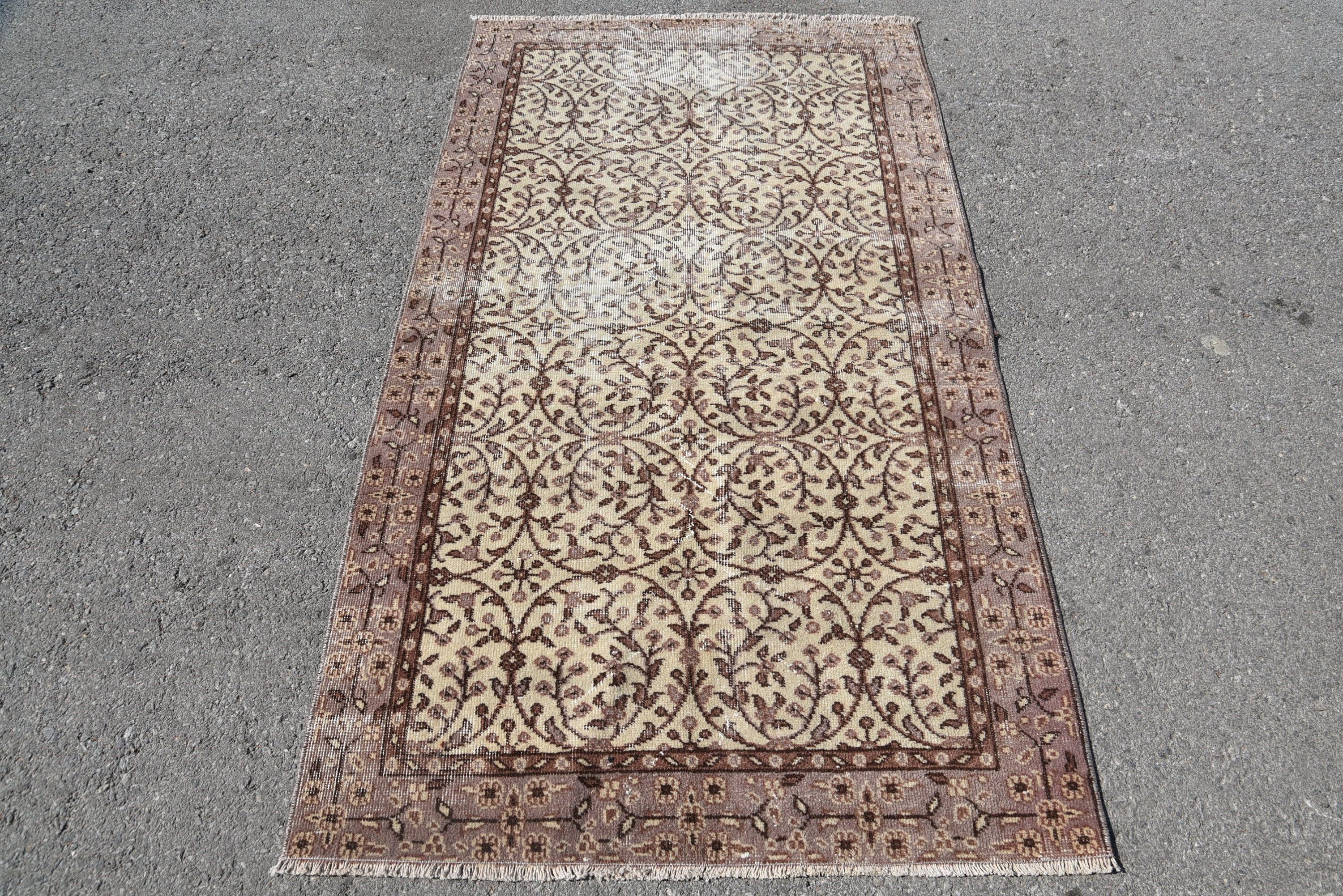 3.6x6.3 ft Accent Halı, Vintage Halı, Vintage Accent Halı Halıları, Oryantal Halılar, Yatak Odası Halısı, Mutfak Halıları, Türk Halısı, Yatak Odası Halıları