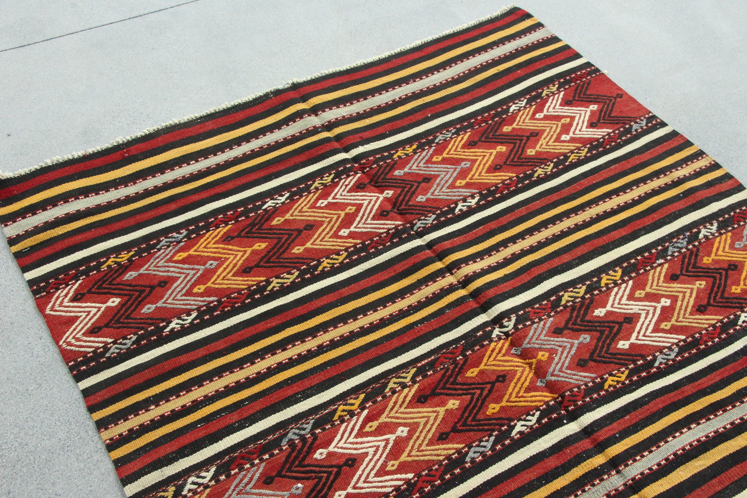 Anadolu Halıları, Kırmızı Fas Halıları, Fas Halısı, Salon Halısı, Vintage Halı, Kilim, 4.6x8.9 ft Büyük Halı, Eski Halı, Oturma Odası Halısı, Türk Halısı