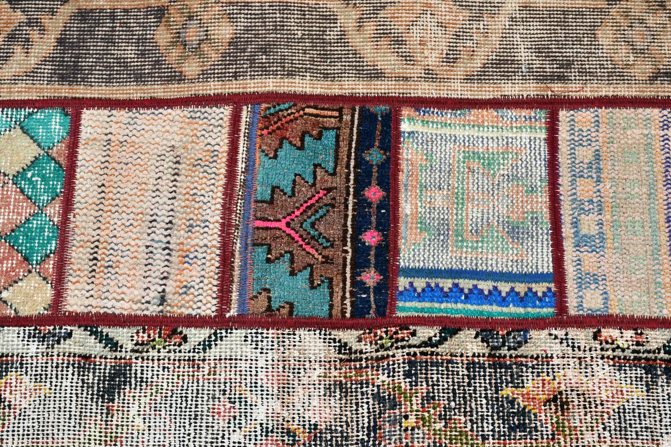 Rugs for Hallway, Turkish Rug, Corridor Rugs, Brown Cool Rug, Vintage Rug, 2x7.2 ft Runner Rug, Moroccan Rug, Hallway Rugs