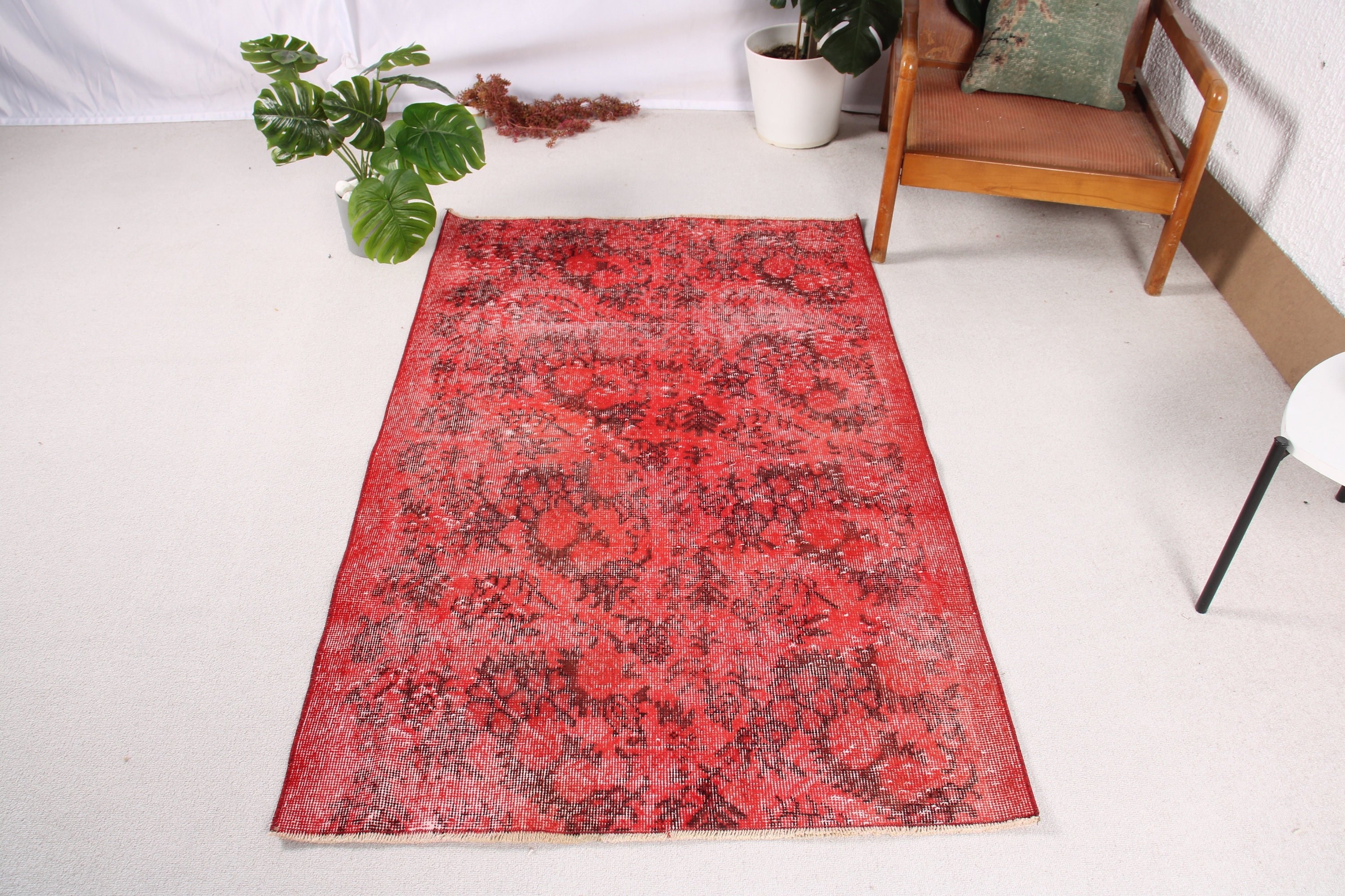 Vintage Halı, Çocuk Halıları, Kırmızı Antika Halılar, Nötr Halı, Mutfak Halıları, Yatak Odası Halıları, Türk Halısı, 3,3x5,4 ft Vurgu Halısı, Oryantal Halı