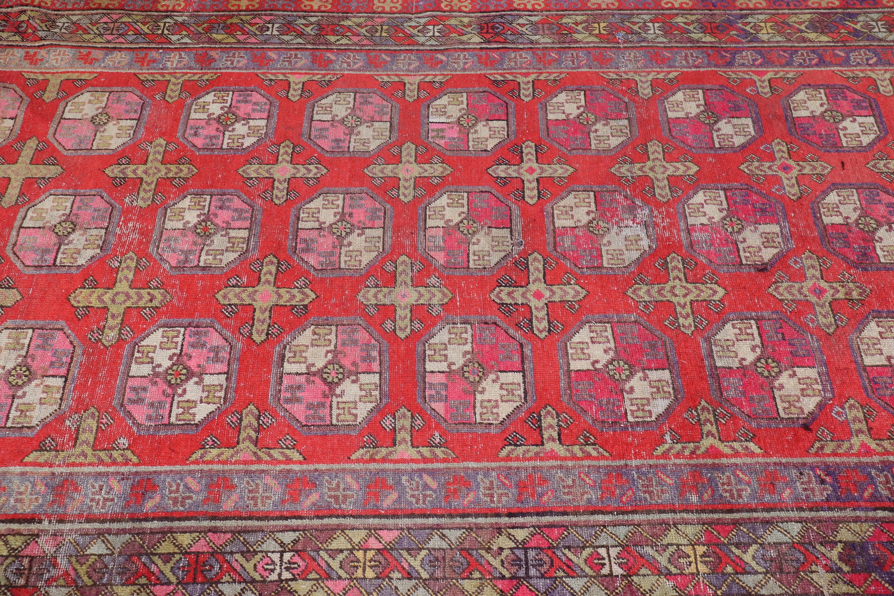 Hand Knotted Rugs, Bedroom Rug, 5.8x10.8 ft Large Rug, Salon Rug, Home Decor Rug, Turkish Rugs, Vintage Rug, Antique Rug, Red Oushak Rug